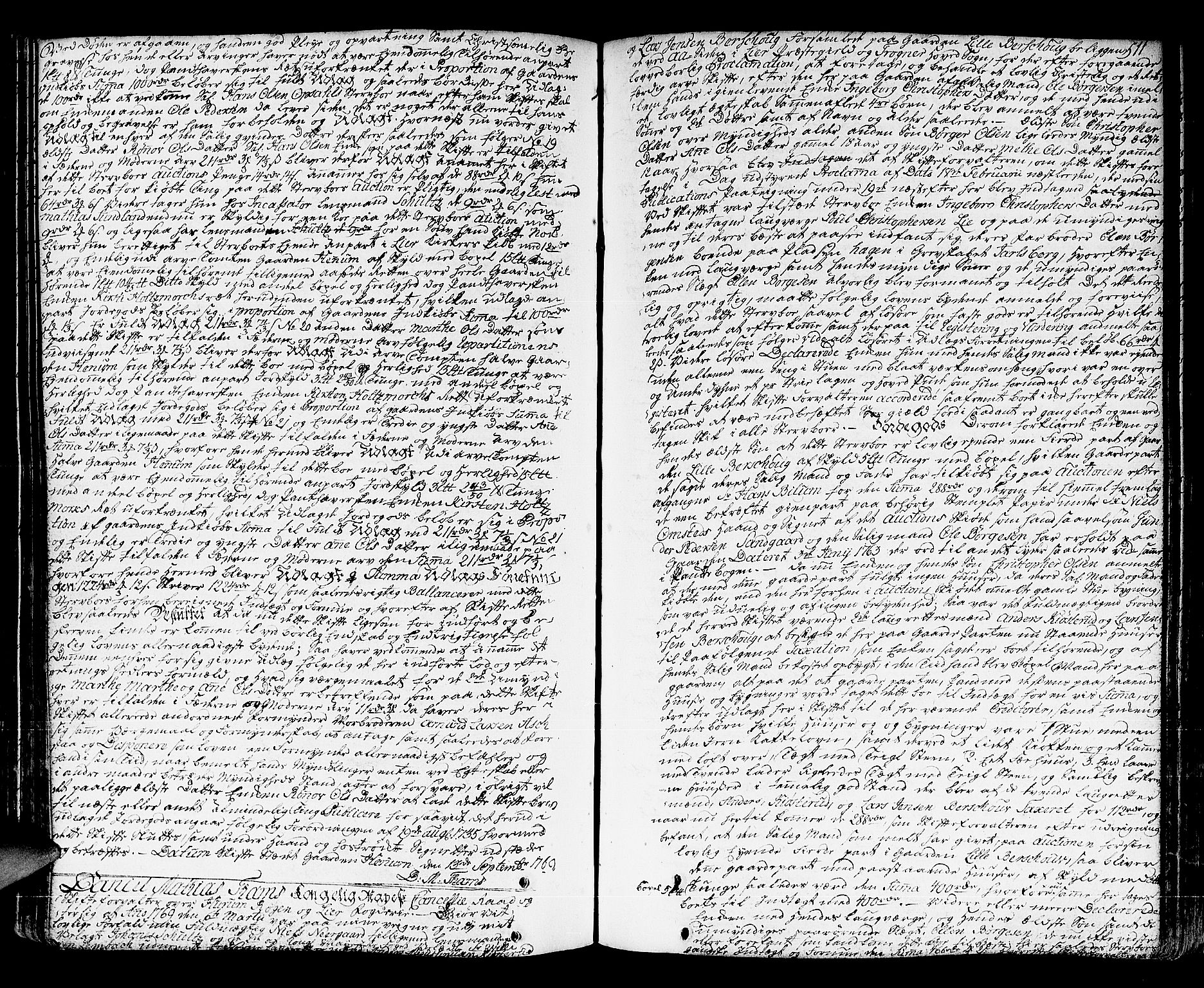 Lier, Røyken og Hurum sorenskriveri, AV/SAKO-A-89/H/Hc/L0005: Skifteprotokoll, 1760-1774, p. 510b-511a