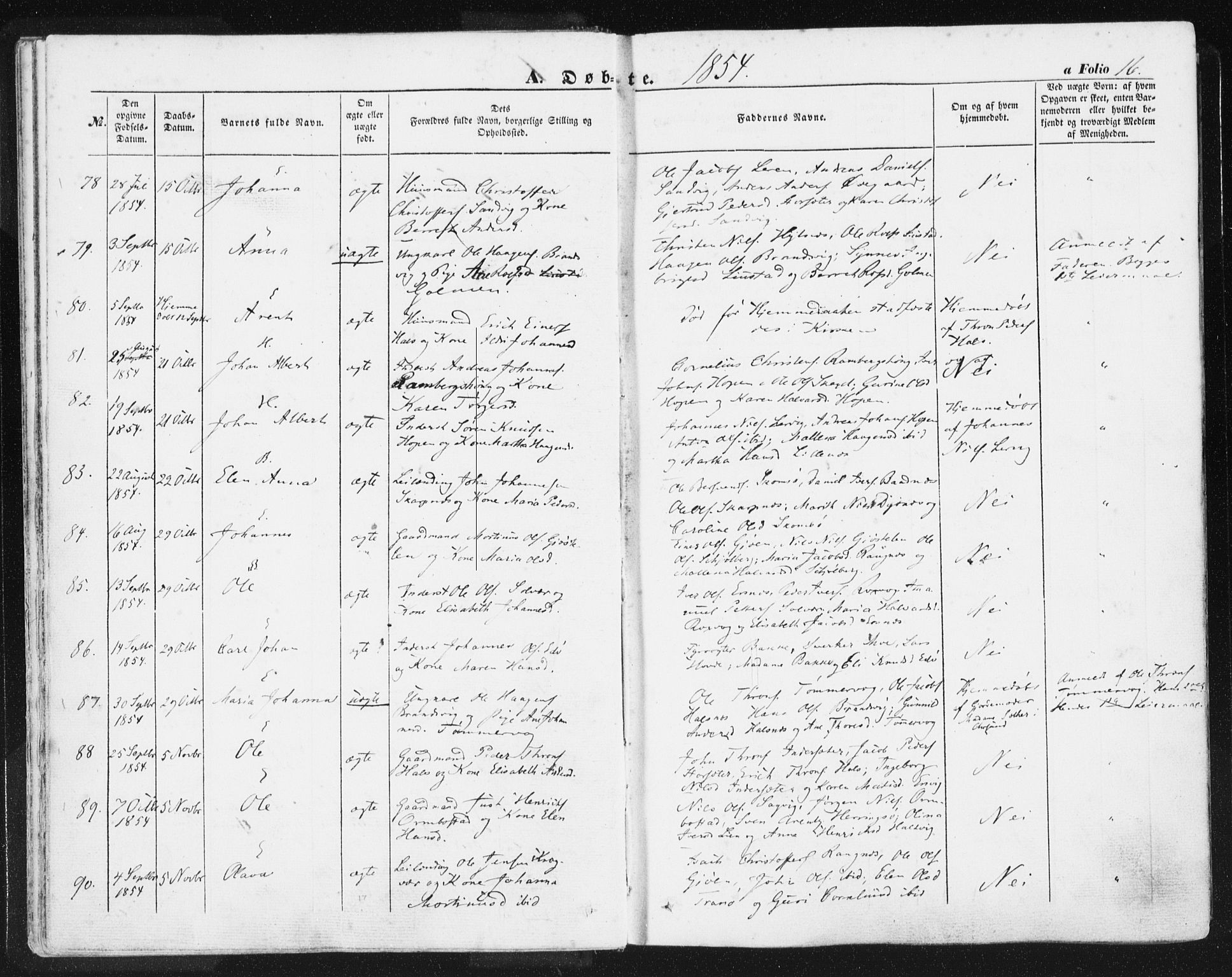 Ministerialprotokoller, klokkerbøker og fødselsregistre - Møre og Romsdal, AV/SAT-A-1454/581/L0937: Parish register (official) no. 581A05, 1853-1872, p. 16