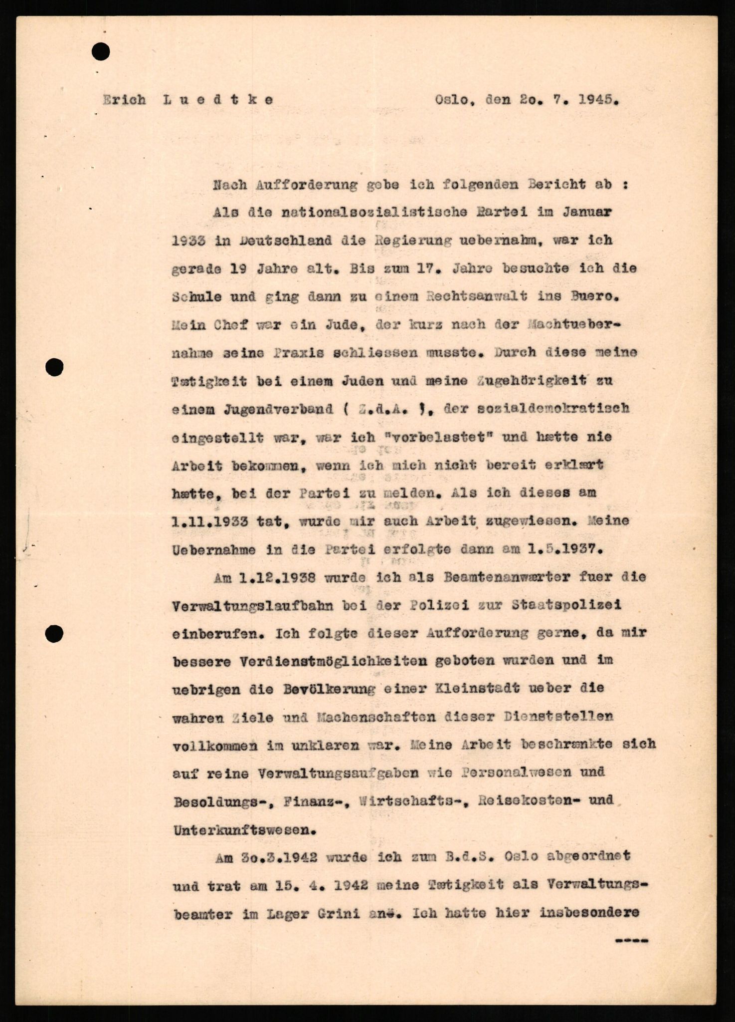 Forsvaret, Forsvarets overkommando II, AV/RA-RAFA-3915/D/Db/L0020: CI Questionaires. Tyske okkupasjonsstyrker i Norge. Tyskere., 1945-1946, p. 399