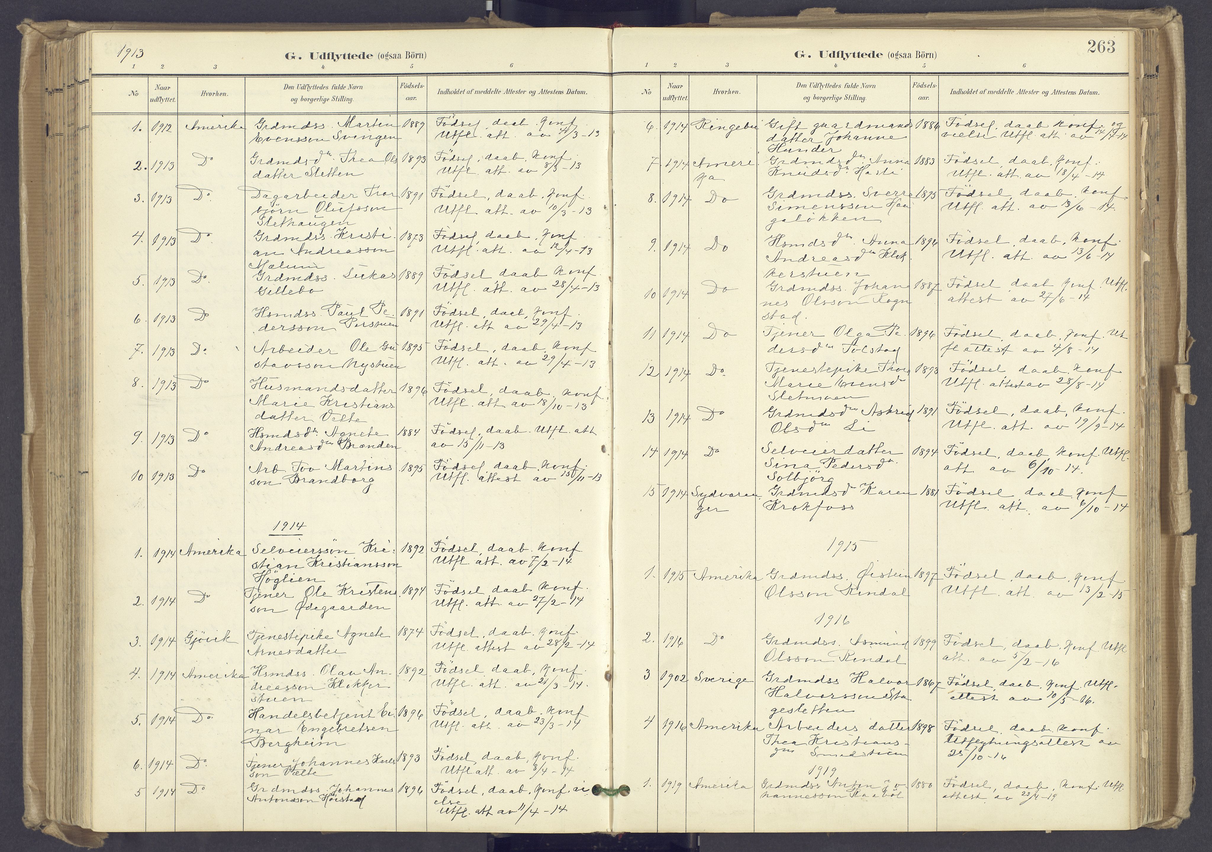 Øyer prestekontor, SAH/PREST-084/H/Ha/Haa/L0012: Parish register (official) no. 12, 1897-1920, p. 263