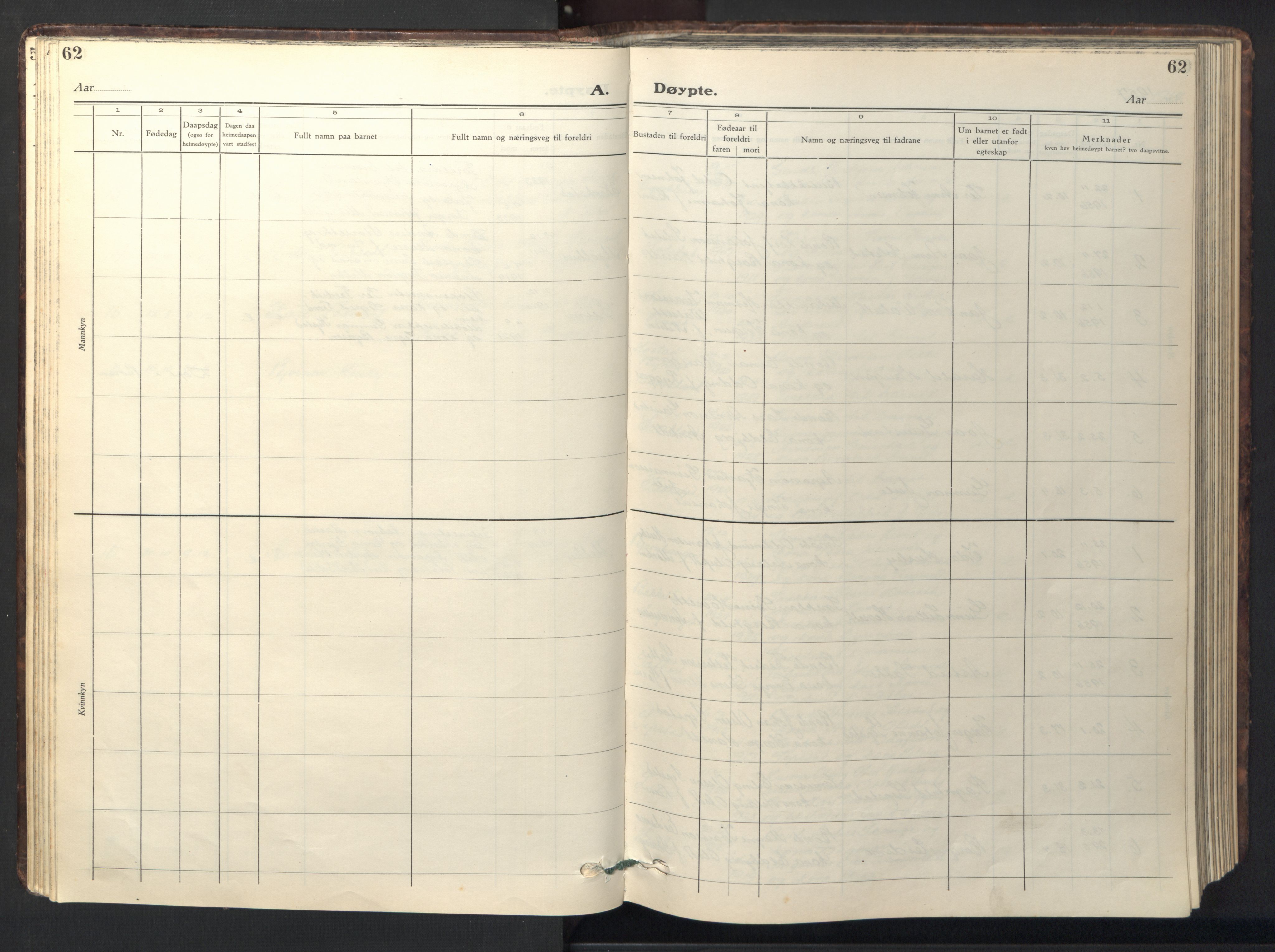 Ministerialprotokoller, klokkerbøker og fødselsregistre - Sør-Trøndelag, SAT/A-1456/667/L0799: Parish register (copy) no. 667C04, 1929-1950, p. 62