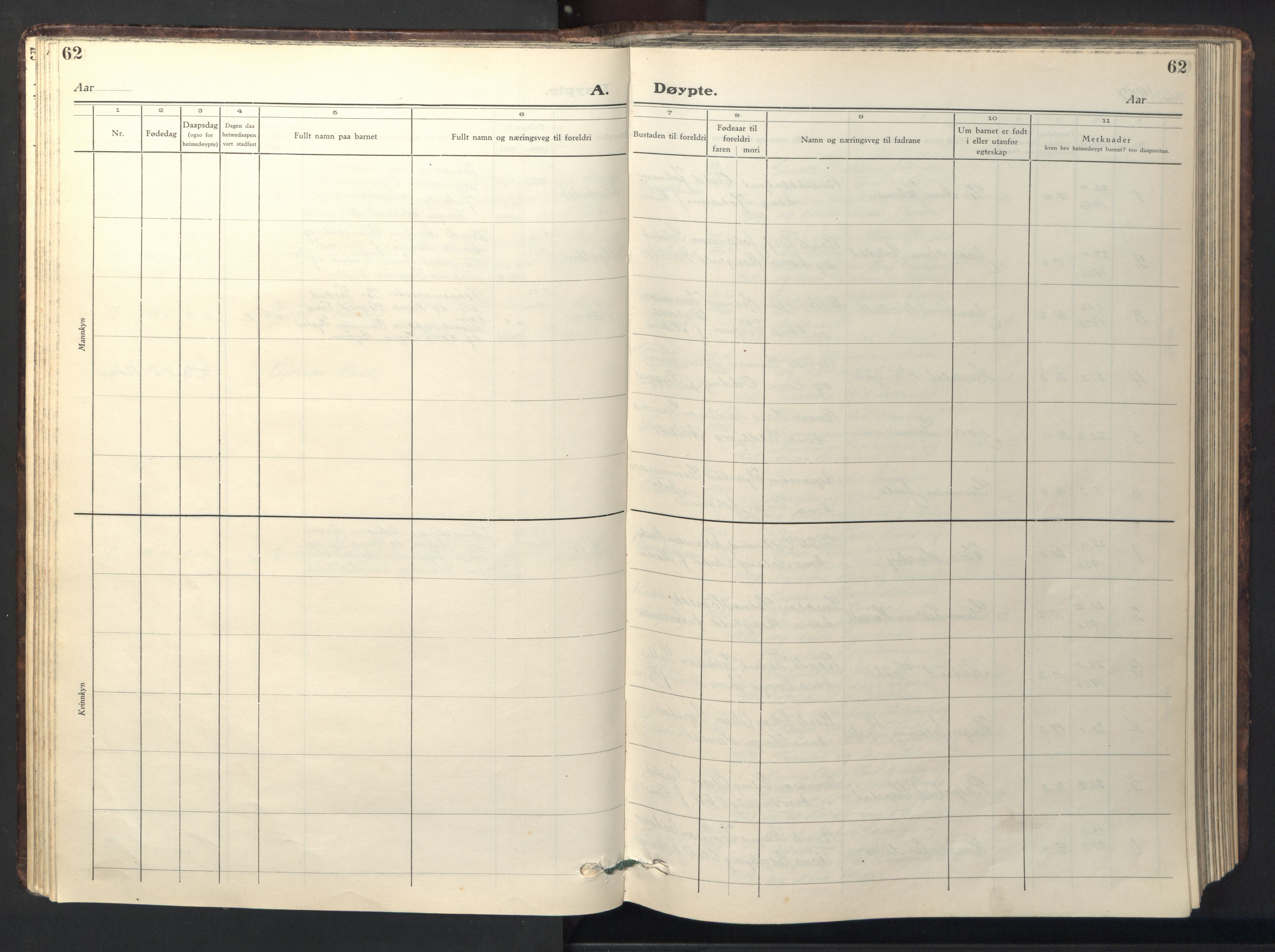 Ministerialprotokoller, klokkerbøker og fødselsregistre - Sør-Trøndelag, AV/SAT-A-1456/667/L0799: Parish register (copy) no. 667C04, 1929-1950, p. 62