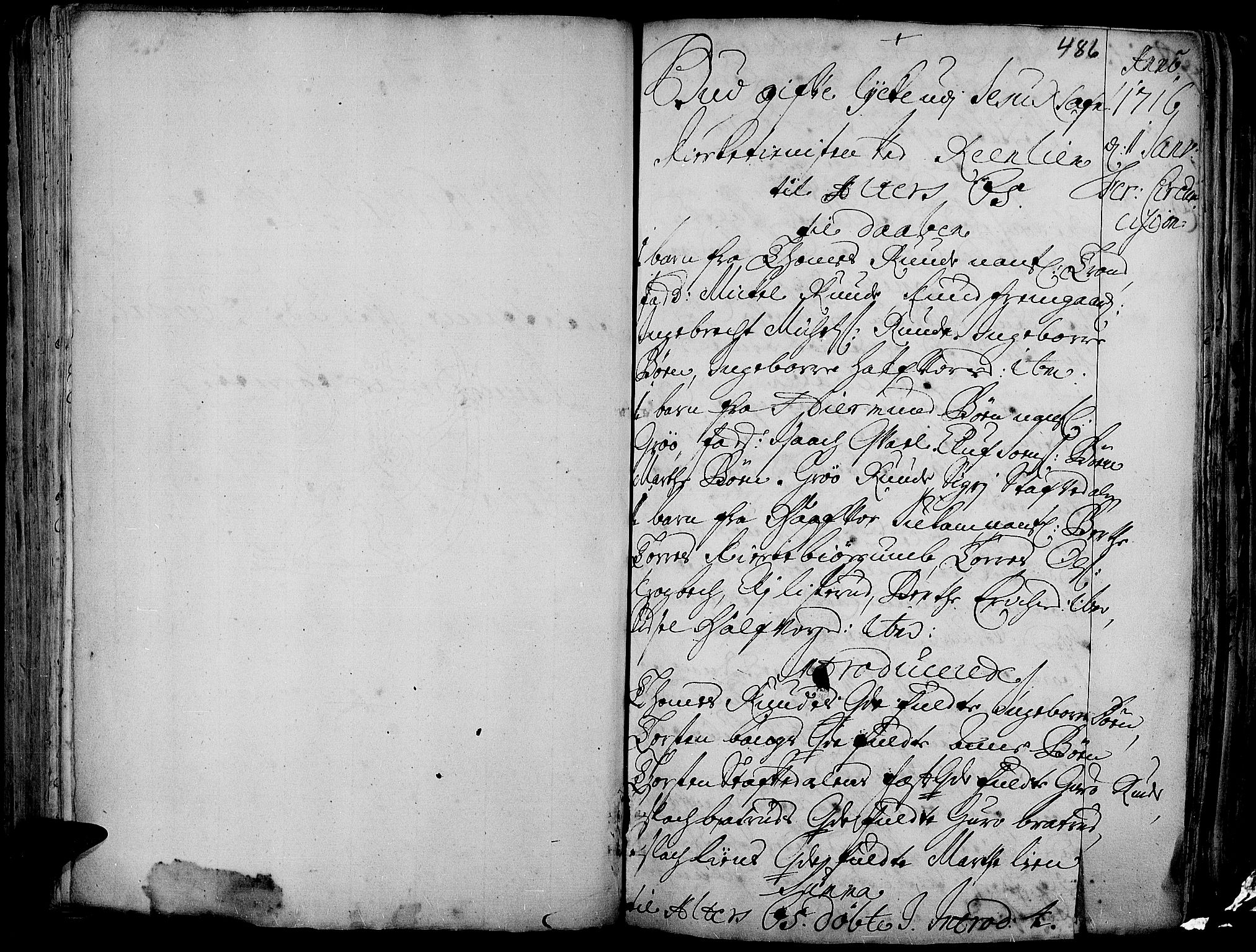 Aurdal prestekontor, SAH/PREST-126/H/Ha/Haa/L0001: Parish register (official) no. 1-3, 1692-1730, p. 486