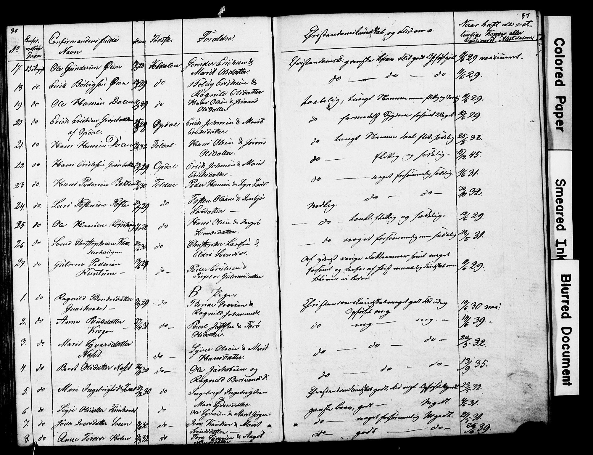 Lesja prestekontor, SAH/PREST-068/H/Ha/Hab/L0014: Parish register (copy) no. 14, 1842-1856, p. 86-87