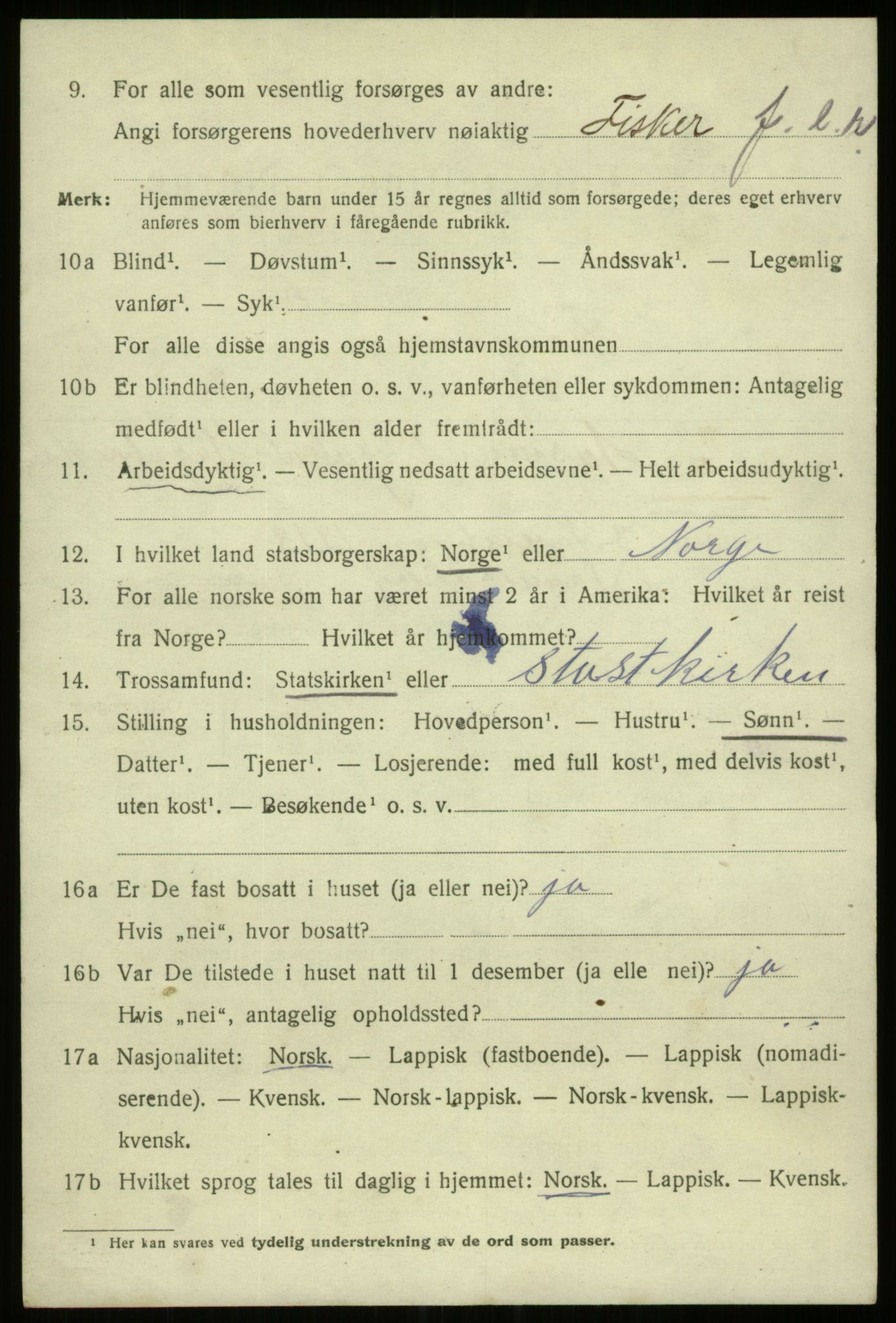 SATØ, 1920 census for Tromsø, 1920, p. 26335