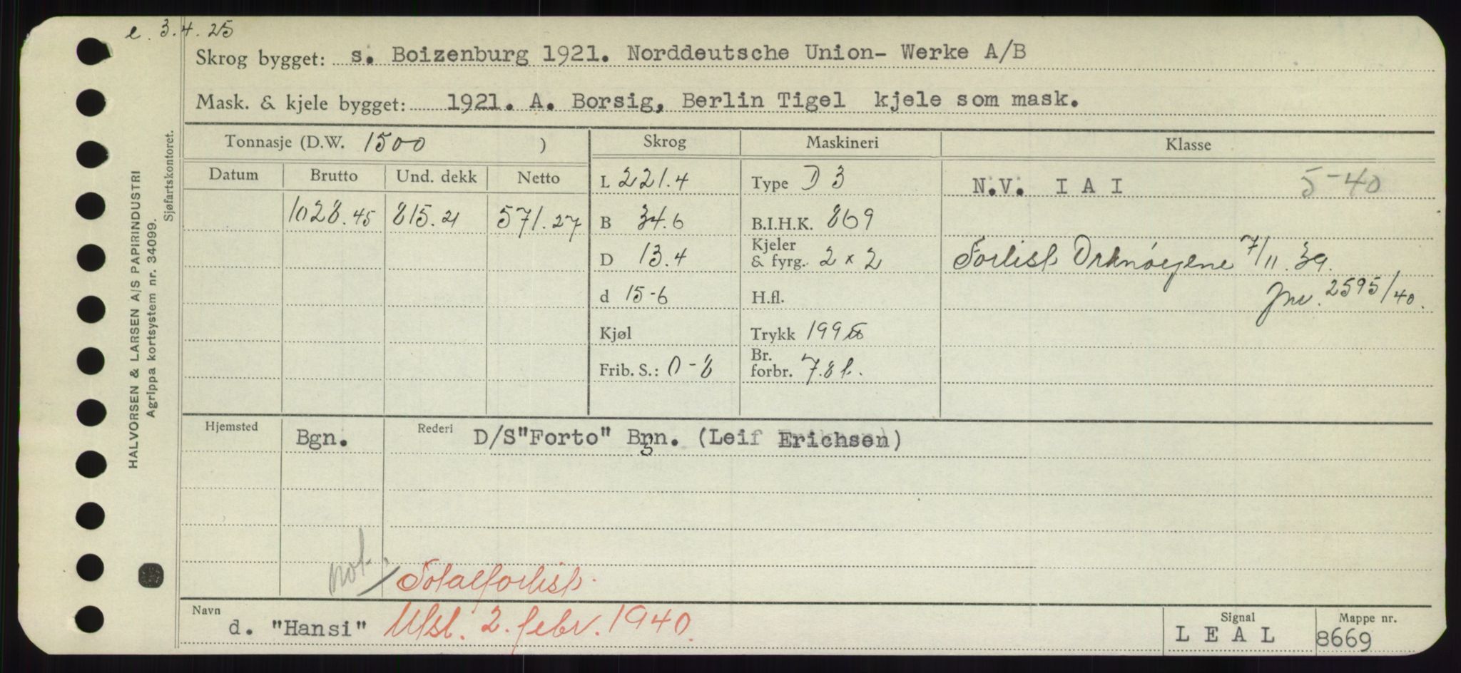 Sjøfartsdirektoratet med forløpere, Skipsmålingen, AV/RA-S-1627/H/Hd/L0014: Fartøy, H-Havl, p. 269