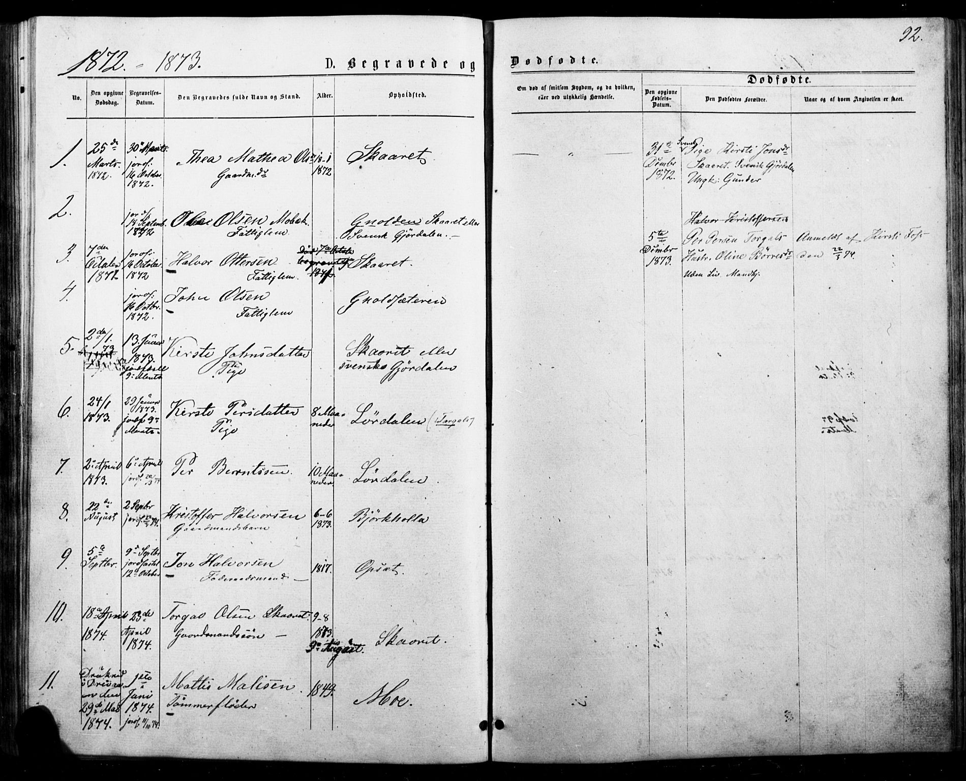 Trysil prestekontor, AV/SAH-PREST-046/H/Ha/Haa/L0010: Parish register (official) no. 10, 1872-1895, p. 92