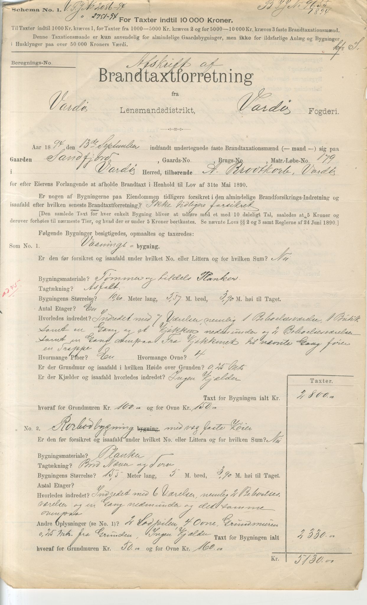 Brodtkorb handel A/S, VAMU/A-0001/Q/Qb/L0003: Faste eiendommer i Vardø Herred, 1862-1939, p. 267