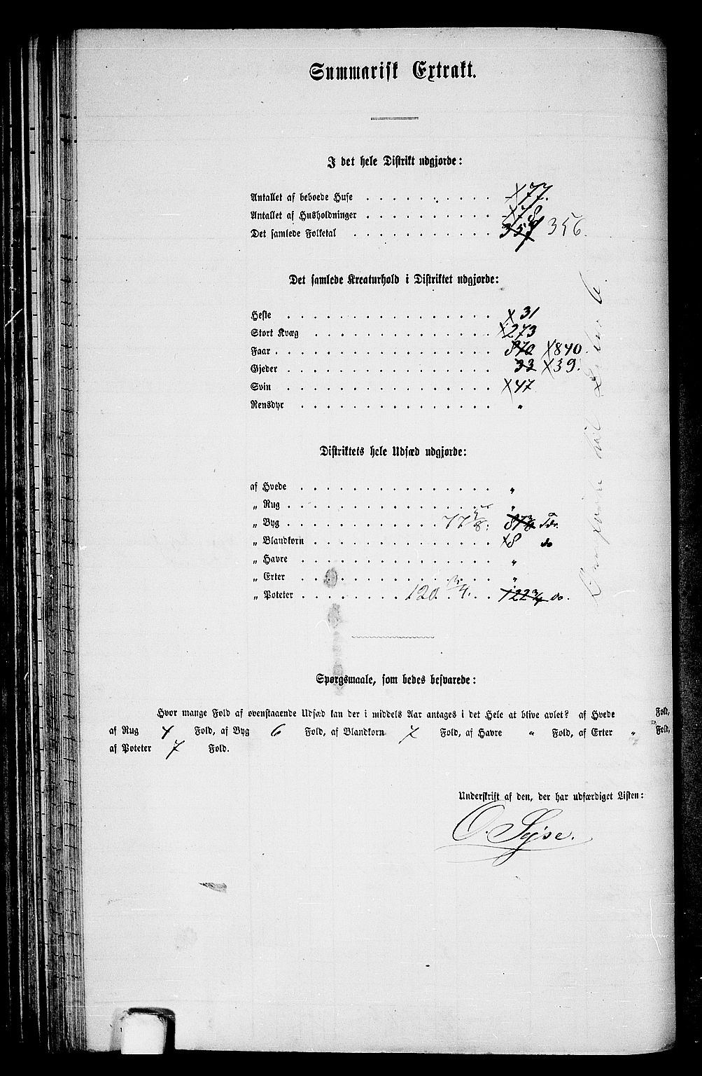 RA, 1865 census for Ulvik, 1865, p. 76