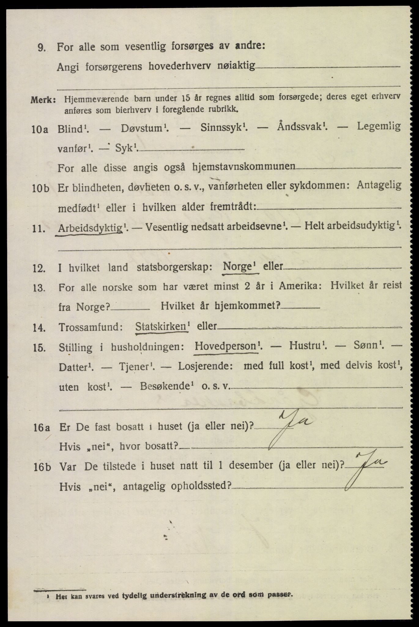 SAK, 1920 census for Landvik, 1920, p. 3307