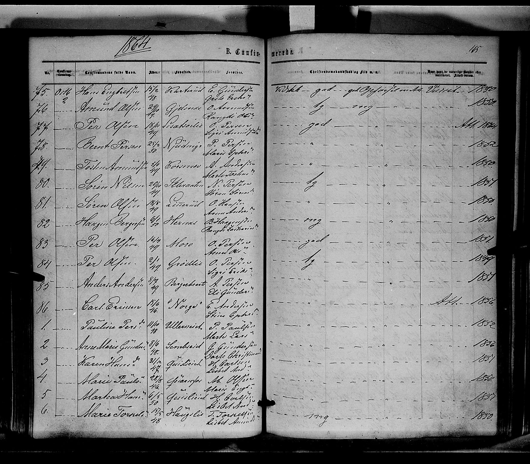 Sør-Odal prestekontor, AV/SAH-PREST-030/H/Ha/Haa/L0003: Parish register (official) no. 3, 1864-1870, p. 165