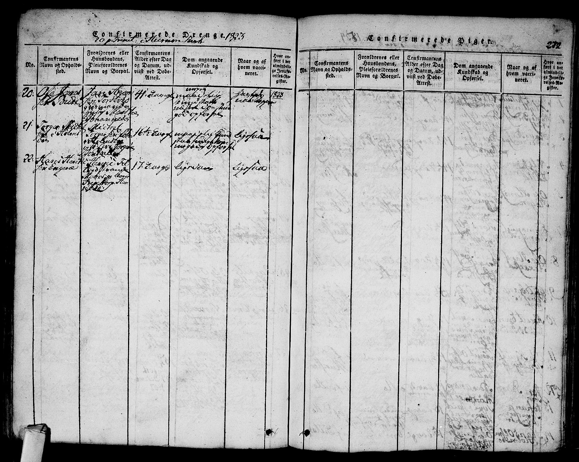 Hurum kirkebøker, AV/SAKO-A-229/F/Fa/L0009: Parish register (official) no. 9, 1816-1826, p. 272