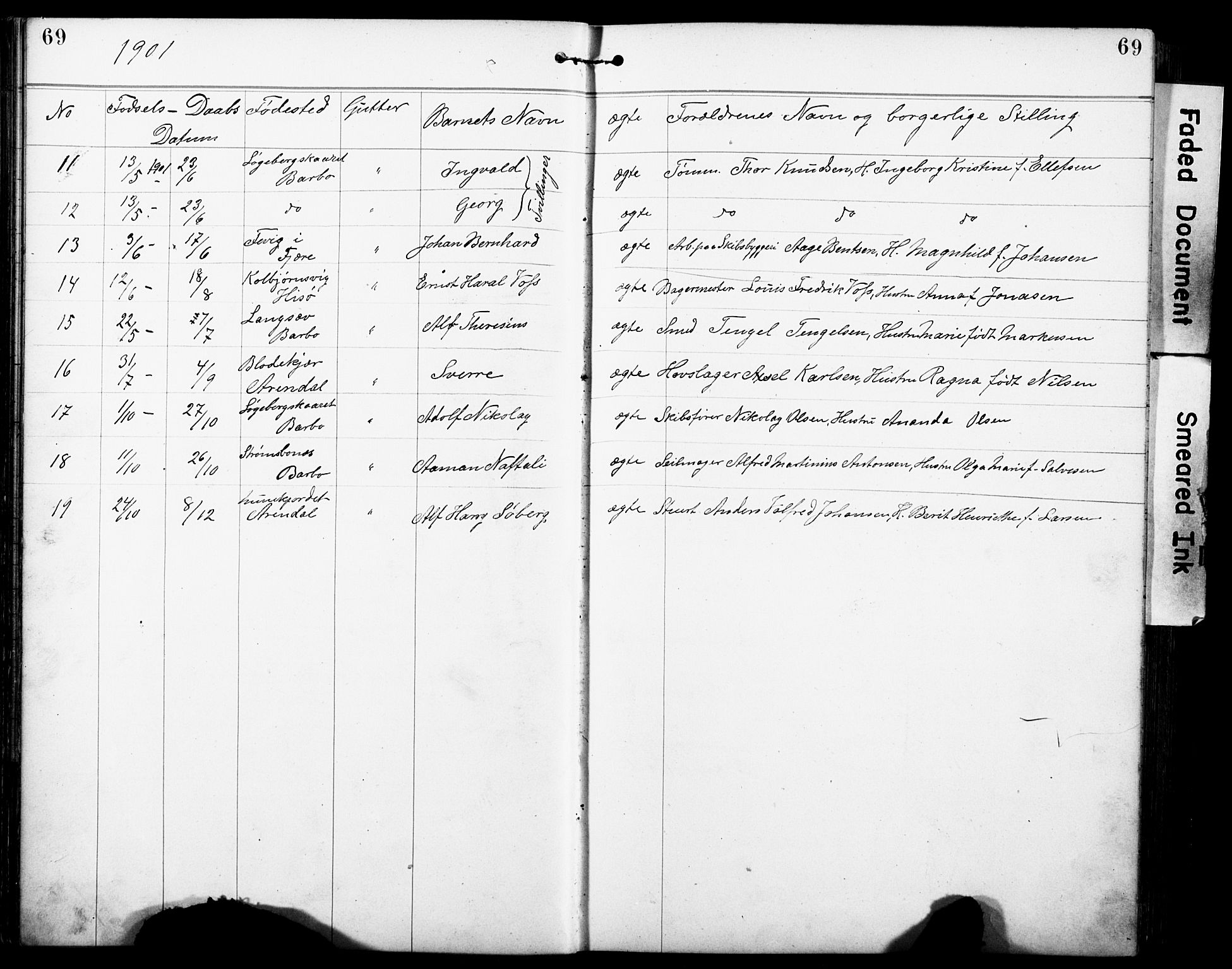 Den evangelisk-lutherske frimenighet, Arendal, AV/SAK-1292-0005/F/Fa/L0002: Dissenter register no. F 6, 1884-1908, p. 69