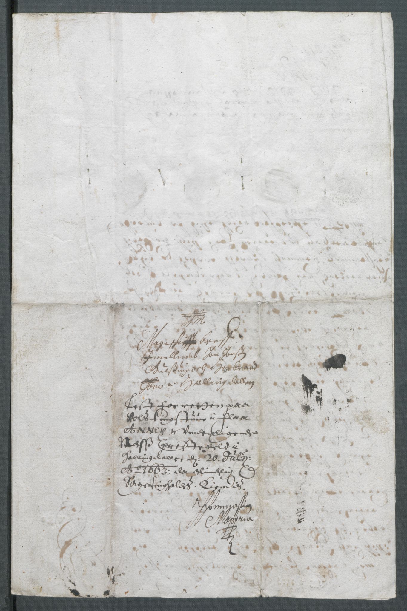 Riksarkivets diplomsamling, AV/RA-EA-5965/F02/L0169: Dokumenter, 1661-1663, p. 131