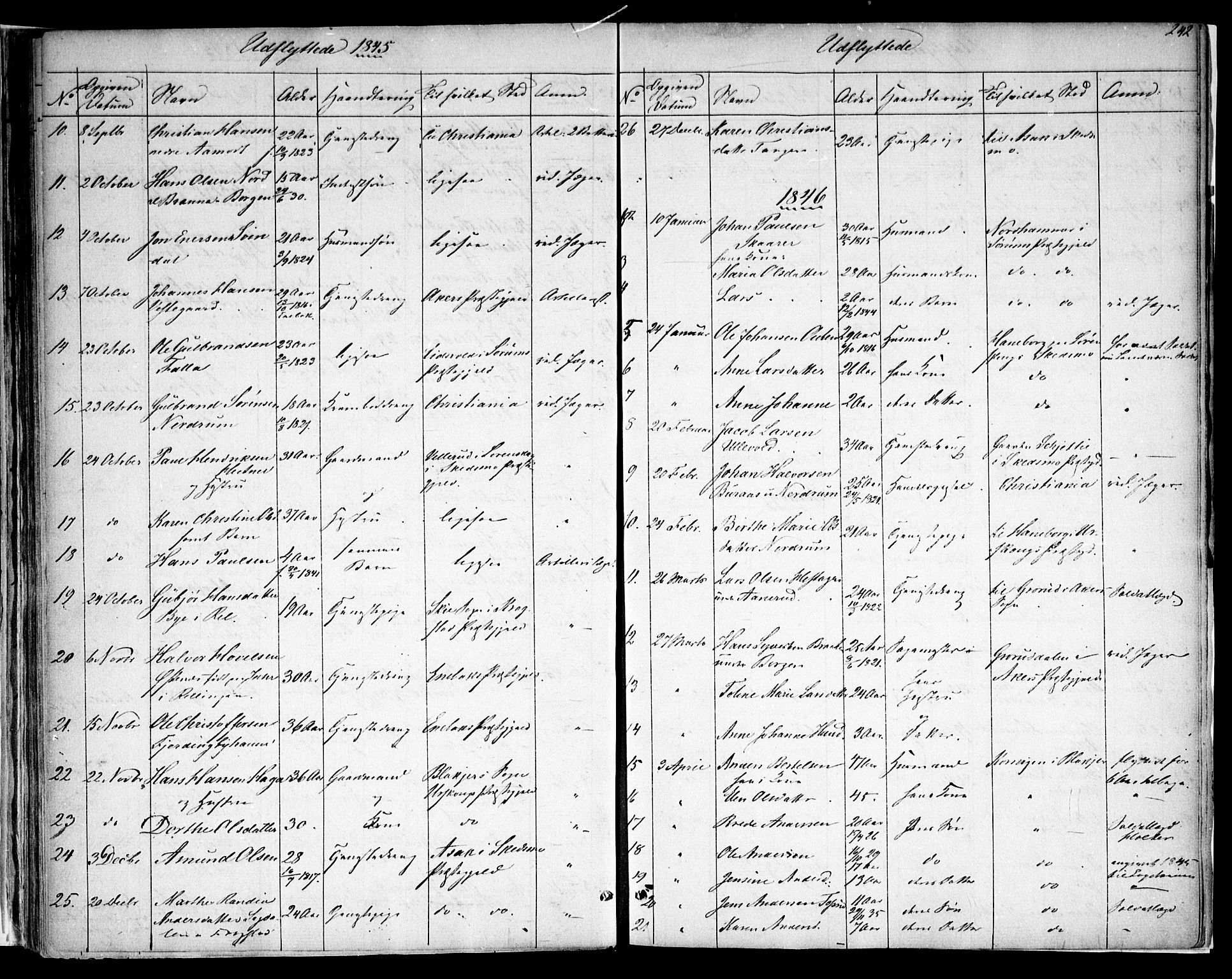 Fet prestekontor Kirkebøker, AV/SAO-A-10370a/F/Fa/L0009: Parish register (official) no. I 9, 1843-1846, p. 242