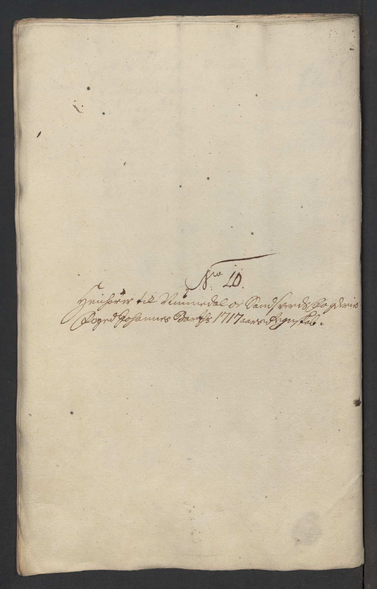 Rentekammeret inntil 1814, Reviderte regnskaper, Fogderegnskap, RA/EA-4092/R24/L1593: Fogderegnskap Numedal og Sandsvær, 1717, p. 263