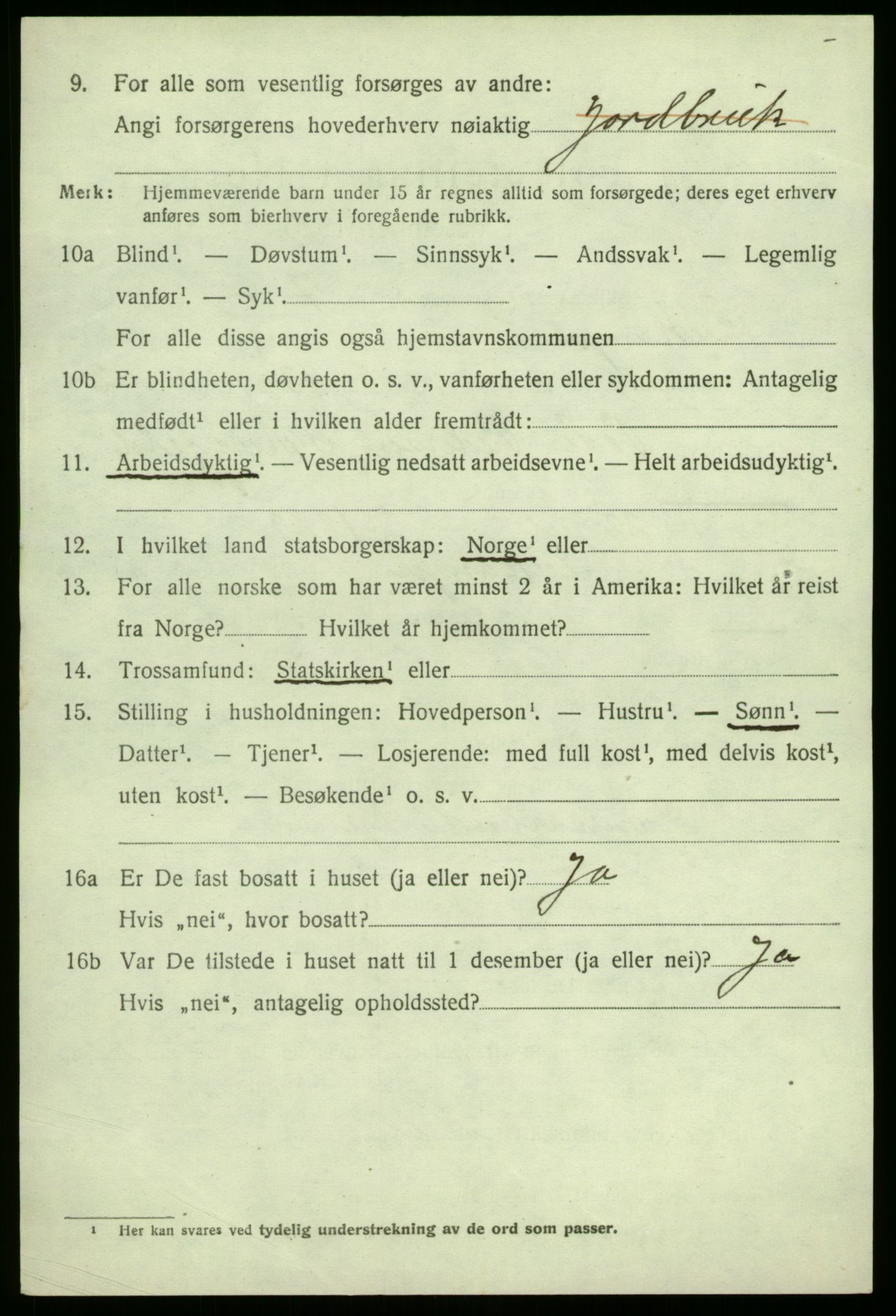 SAB, 1920 census for Leikanger, 1920, p. 4581