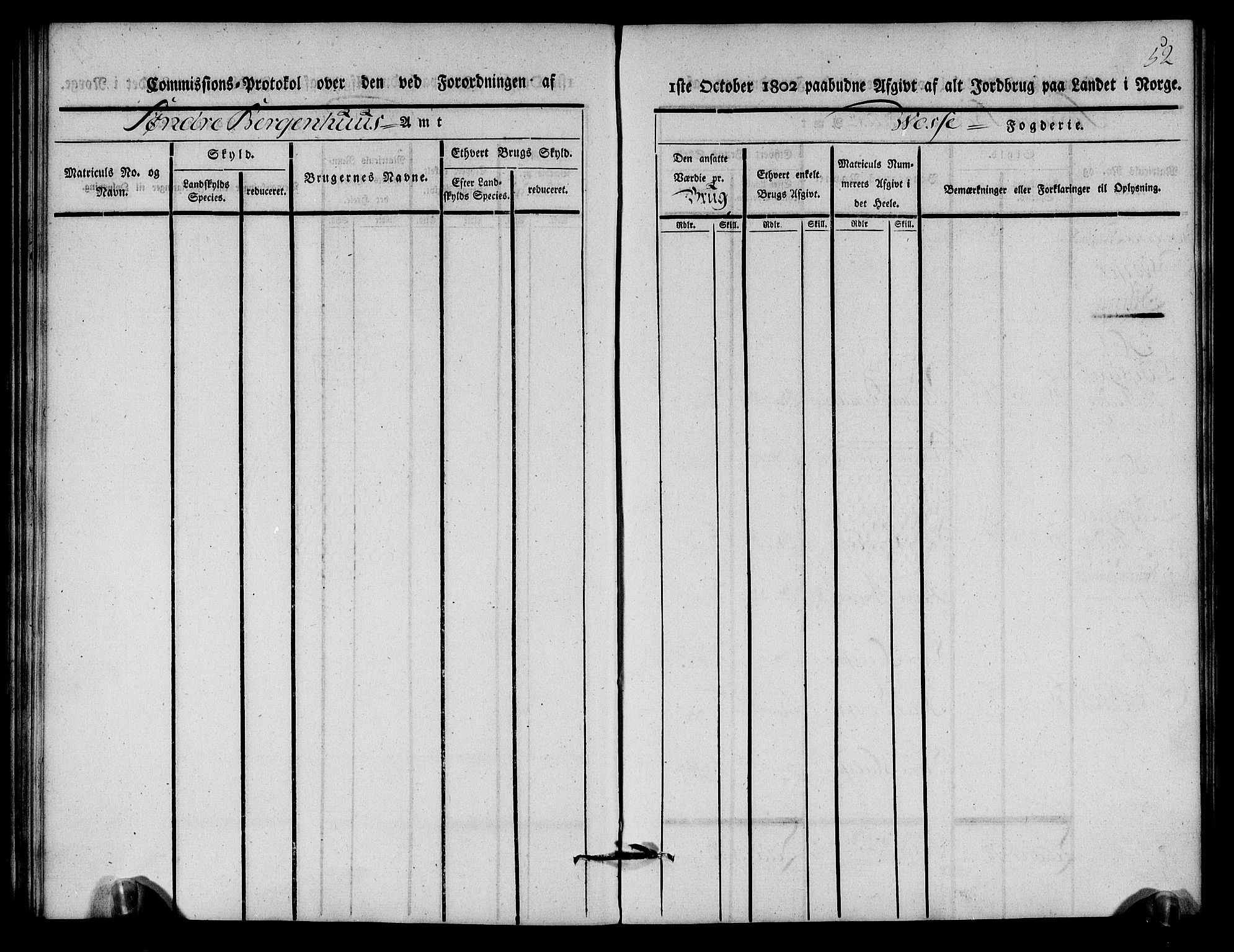 Rentekammeret inntil 1814, Realistisk ordnet avdeling, RA/EA-4070/N/Ne/Nea/L0112: Nordhordland og Voss fogderi. Kommisjonsprotokoll for Voss, 1803, p. 54