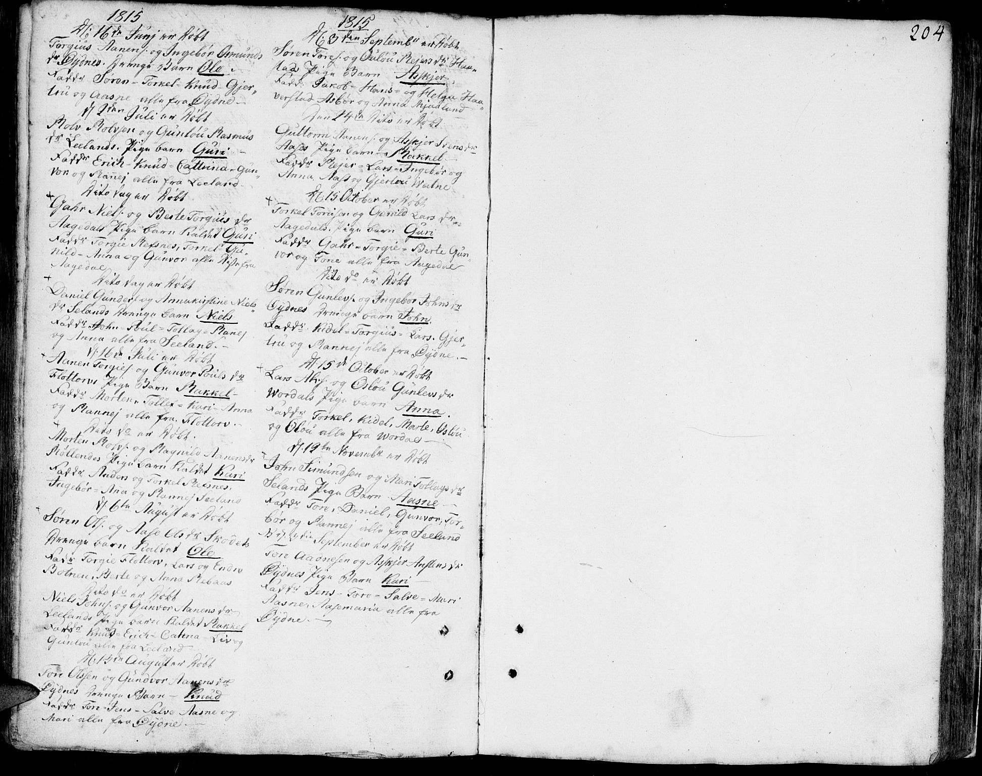 Bjelland sokneprestkontor, SAK/1111-0005/F/Fa/Faa/L0001: Parish register (official) no. A 1 /3, 1793-1815, p. 204