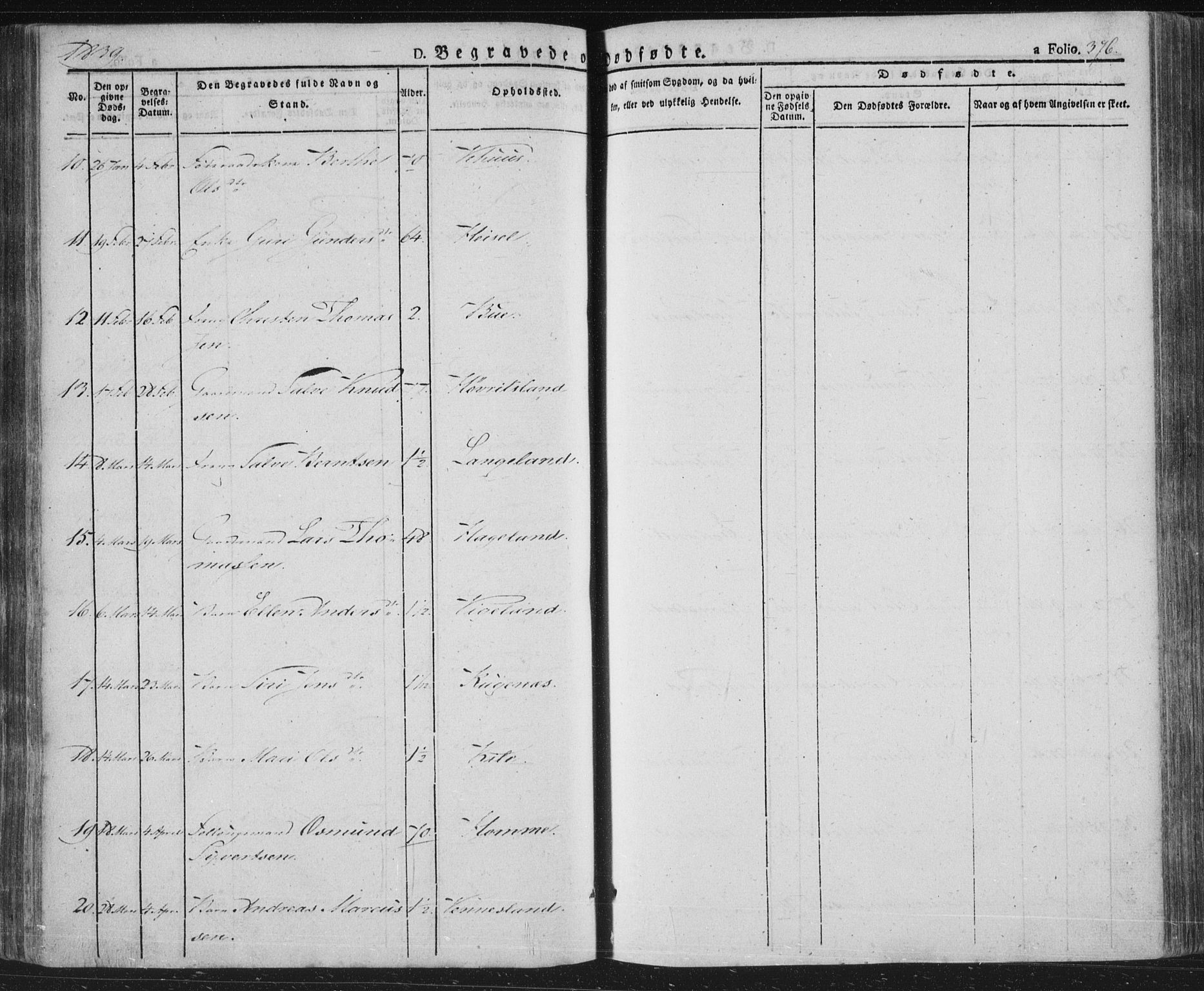 Vennesla sokneprestkontor, SAK/1111-0045/Fa/Fac/L0004: Parish register (official) no. A 4, 1834-1855, p. 376
