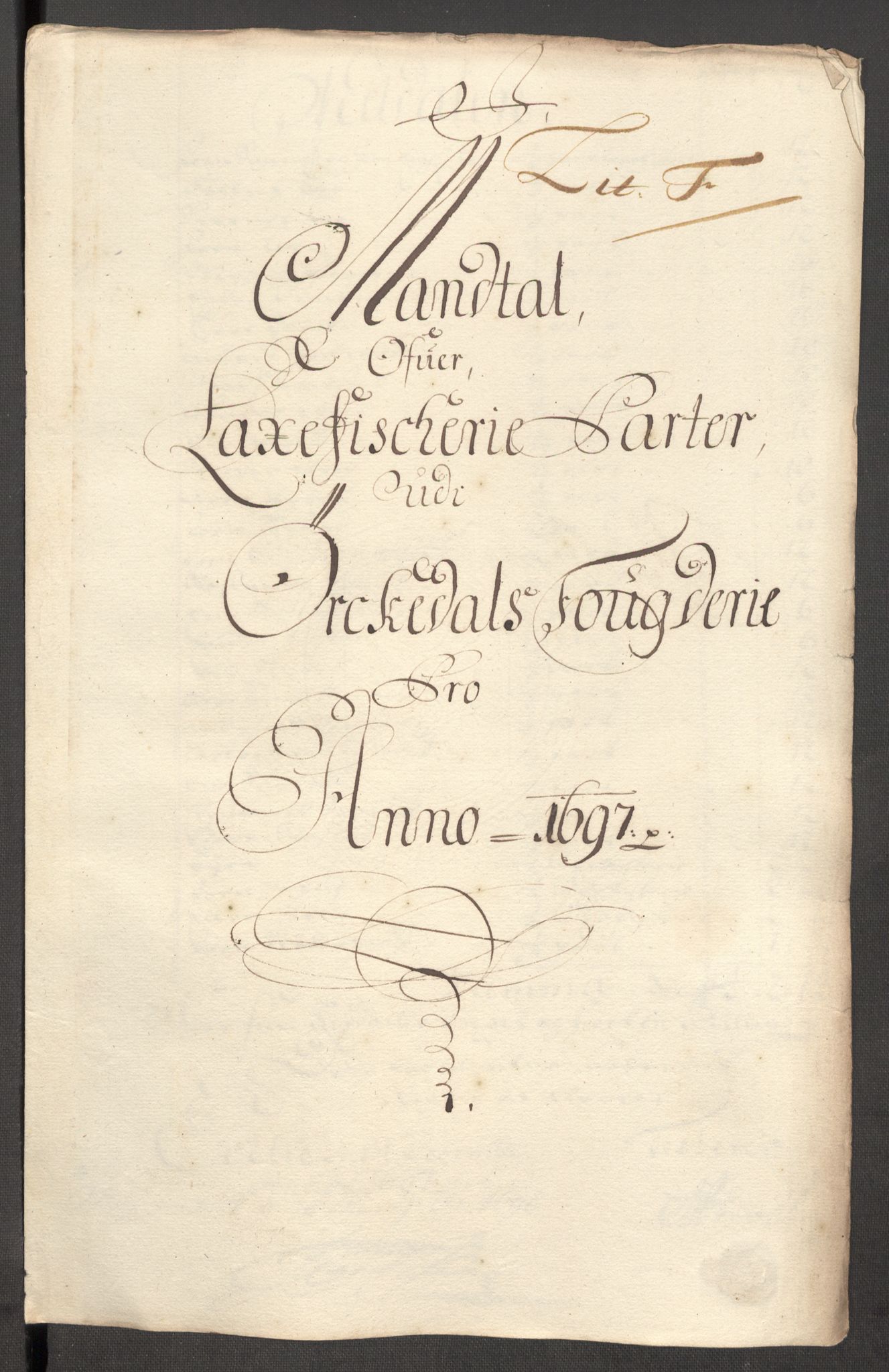 Rentekammeret inntil 1814, Reviderte regnskaper, Fogderegnskap, RA/EA-4092/R60/L3947: Fogderegnskap Orkdal og Gauldal, 1697, p. 132