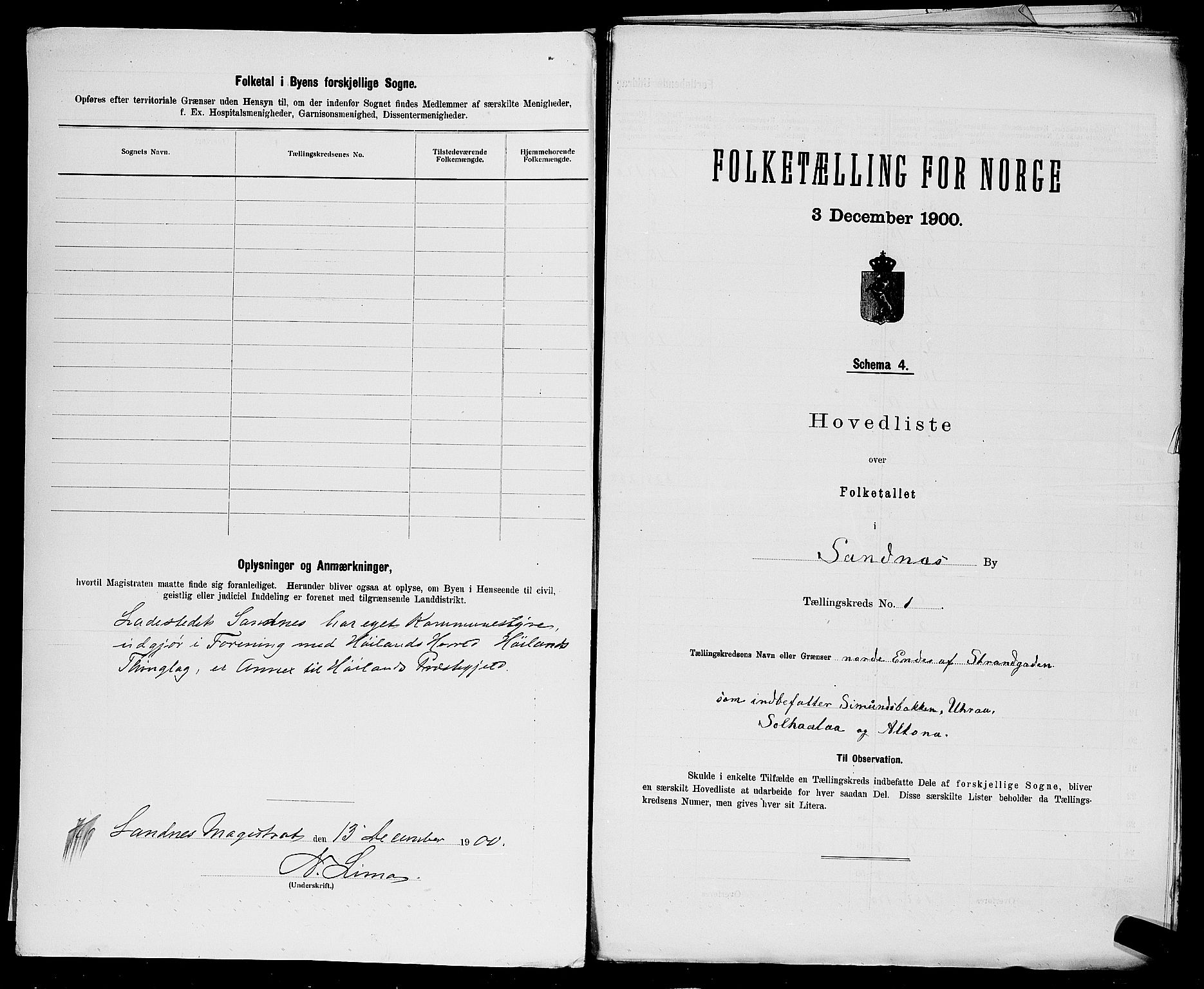 SAST, 1900 census for Sandnes, 1900, p. 17