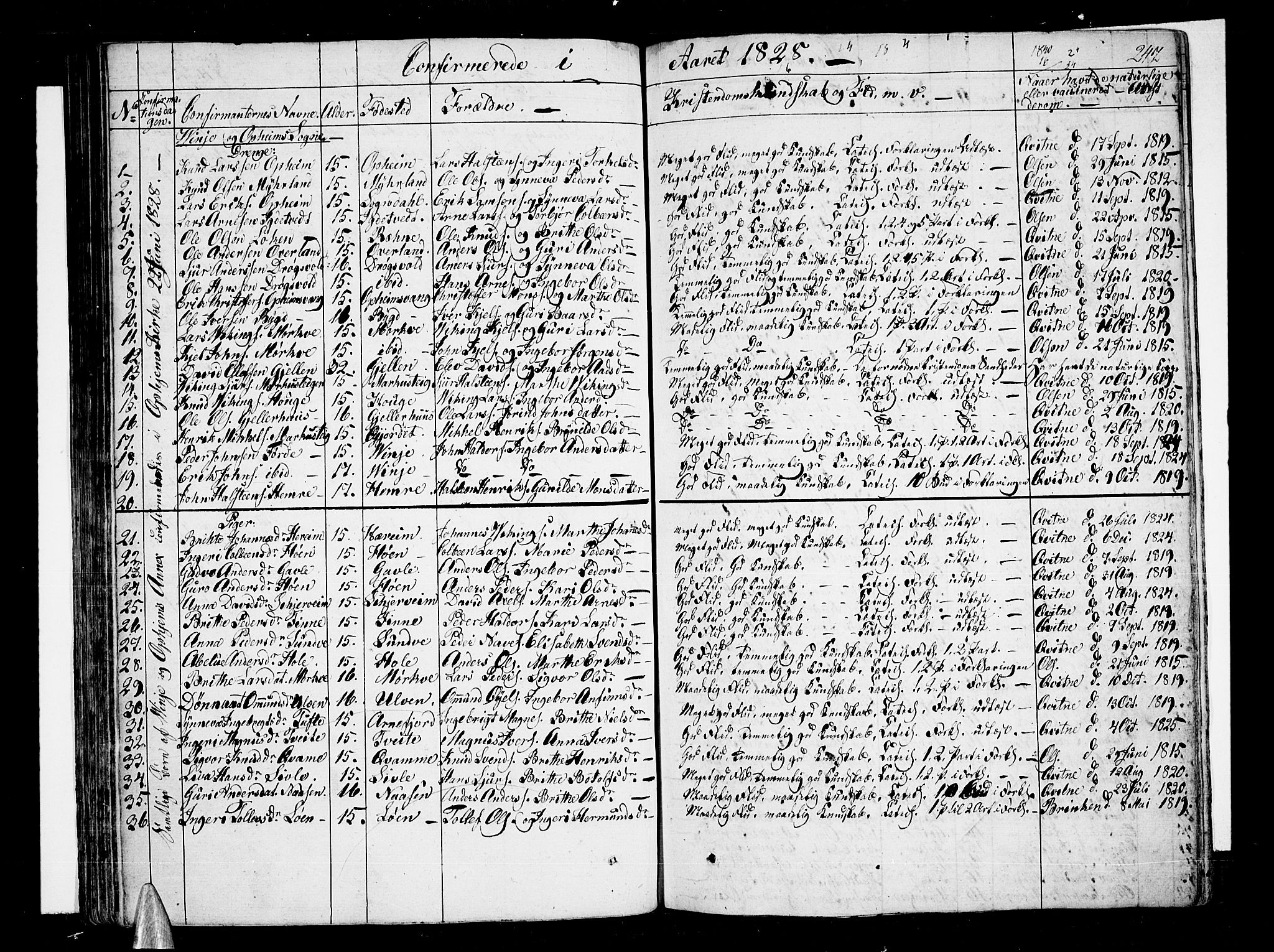 Voss sokneprestembete, SAB/A-79001/H/Haa: Parish register (official) no. A 12, 1823-1837, p. 247