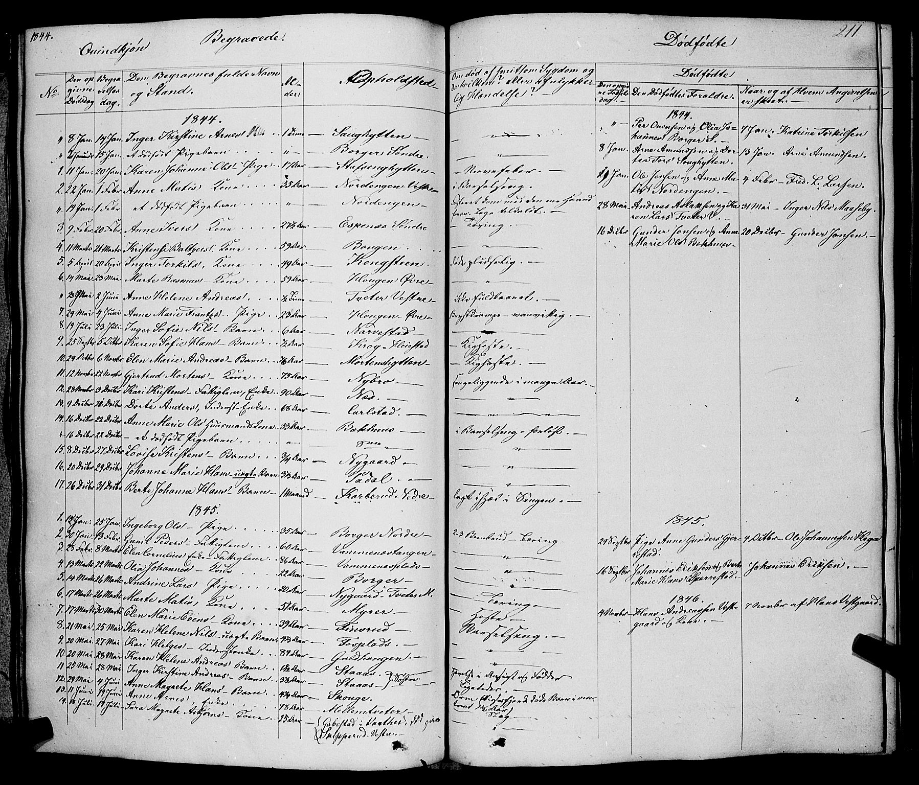 Skiptvet prestekontor Kirkebøker, AV/SAO-A-20009/F/Fa/L0006: Parish register (official) no. 6, 1839-1860, p. 211