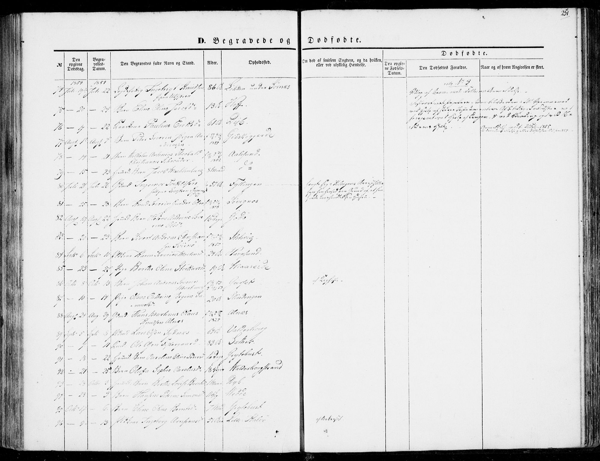 Ministerialprotokoller, klokkerbøker og fødselsregistre - Møre og Romsdal, AV/SAT-A-1454/528/L0397: Parish register (official) no. 528A08, 1848-1858, p. 251