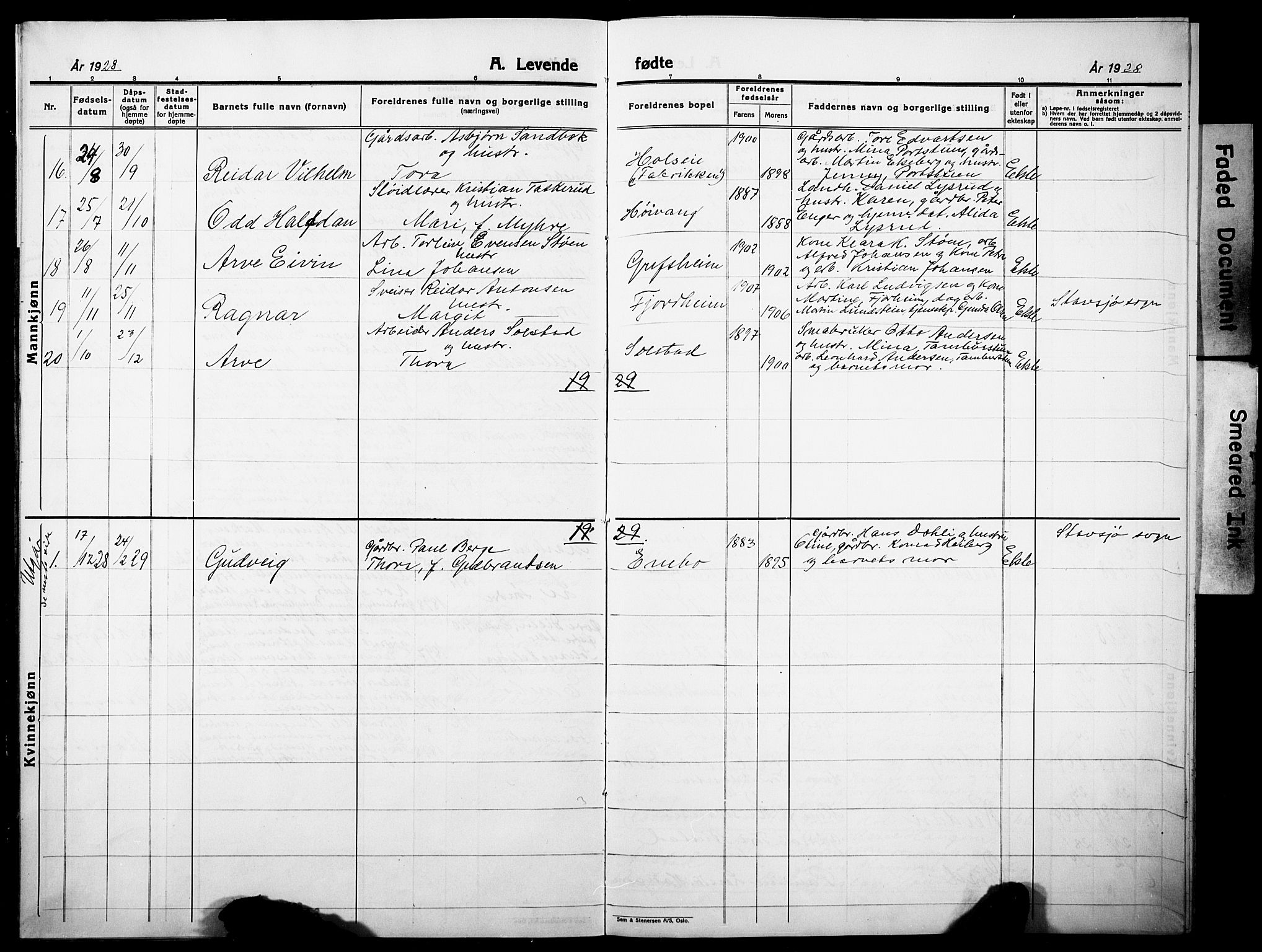 Nes prestekontor, Hedmark, SAH/PREST-020/L/La/L0010: Parish register (copy) no. 10, 1927-1932