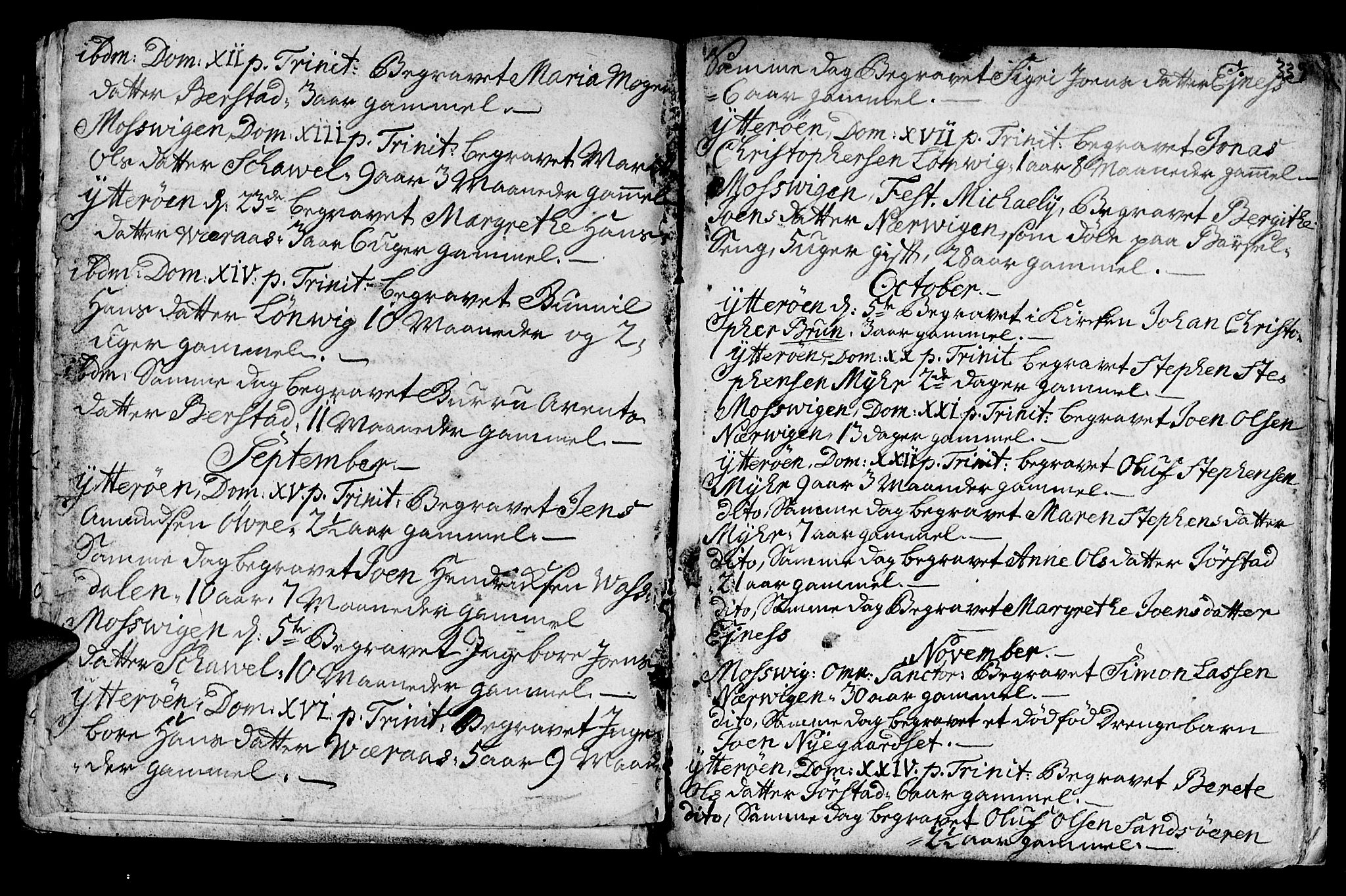 Ministerialprotokoller, klokkerbøker og fødselsregistre - Nord-Trøndelag, SAT/A-1458/722/L0215: Parish register (official) no. 722A02, 1718-1755, p. 339