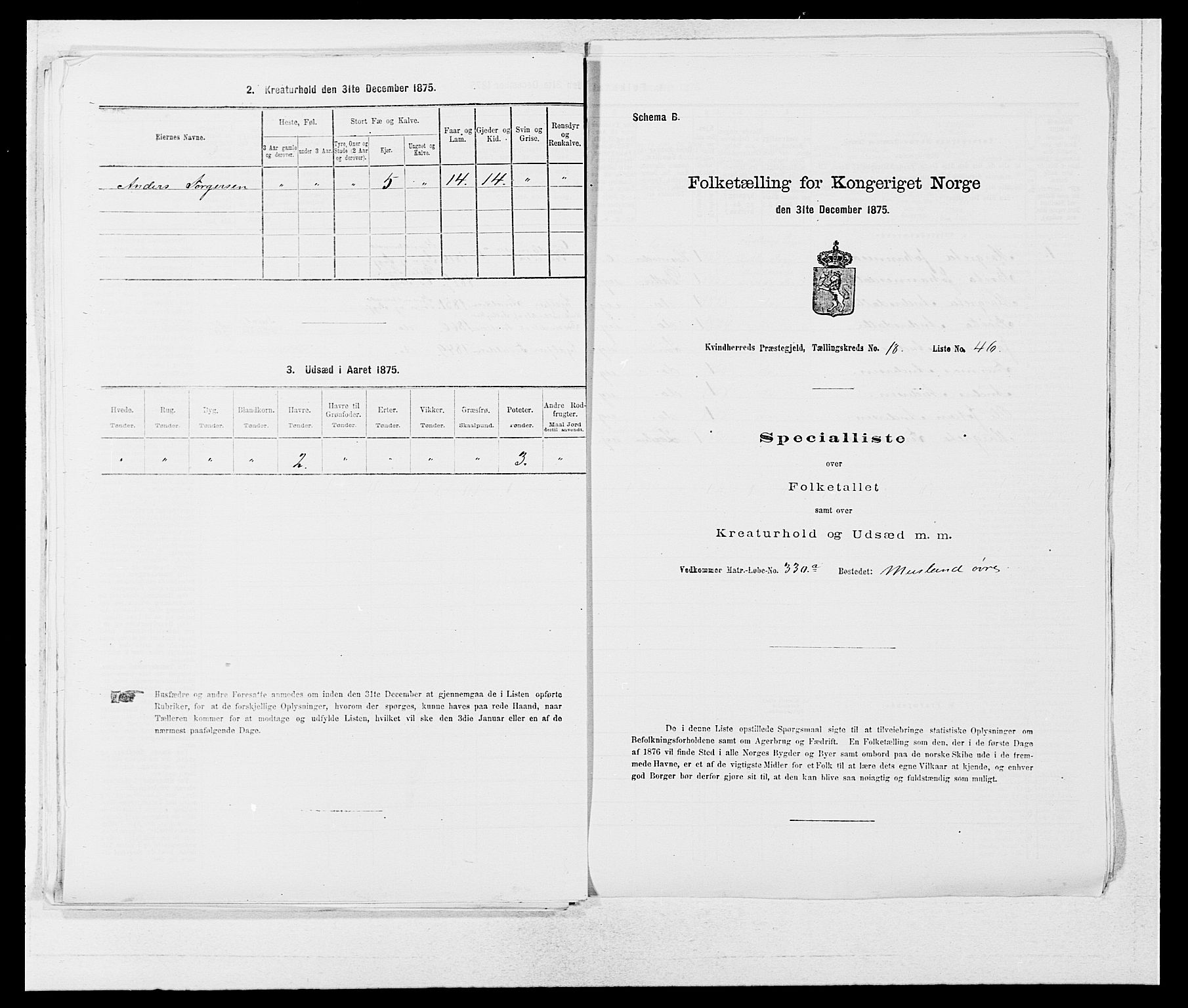 SAB, 1875 census for 1224P Kvinnherad, 1875, p. 1193