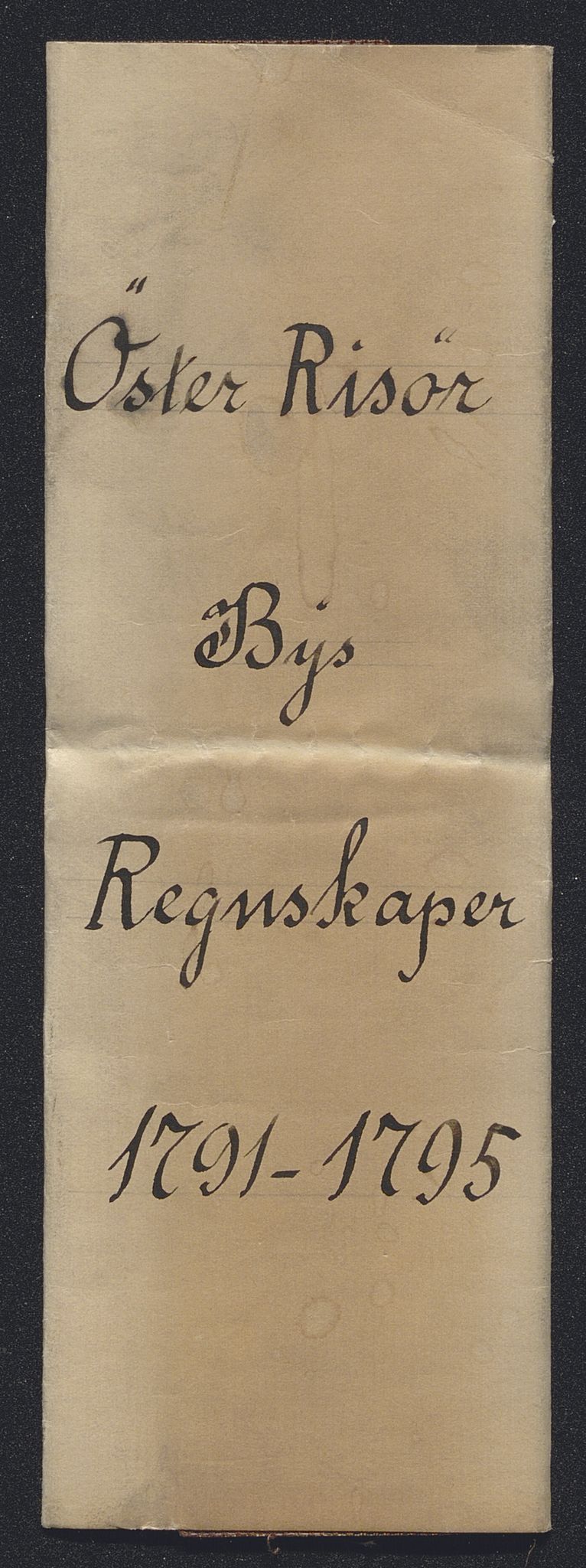 Danske Kanselli 1800-1814, RA/EA-3024/K/Kk/Kka/Kkac/L0234: Kjøpstadregnskap Øster Risør, 1791-1795, p. 1