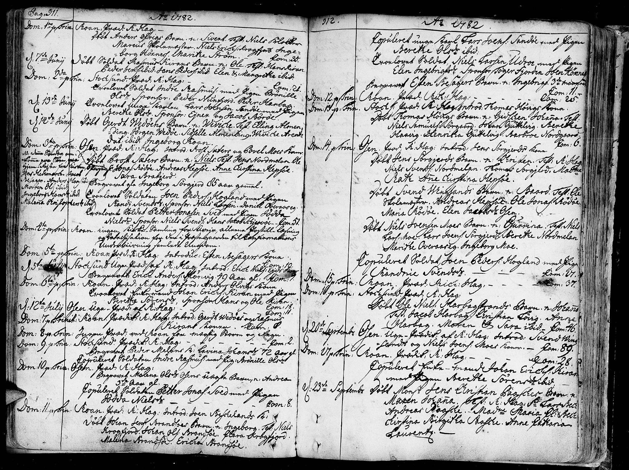 Ministerialprotokoller, klokkerbøker og fødselsregistre - Sør-Trøndelag, AV/SAT-A-1456/657/L0700: Parish register (official) no. 657A01, 1732-1801, p. 311-312