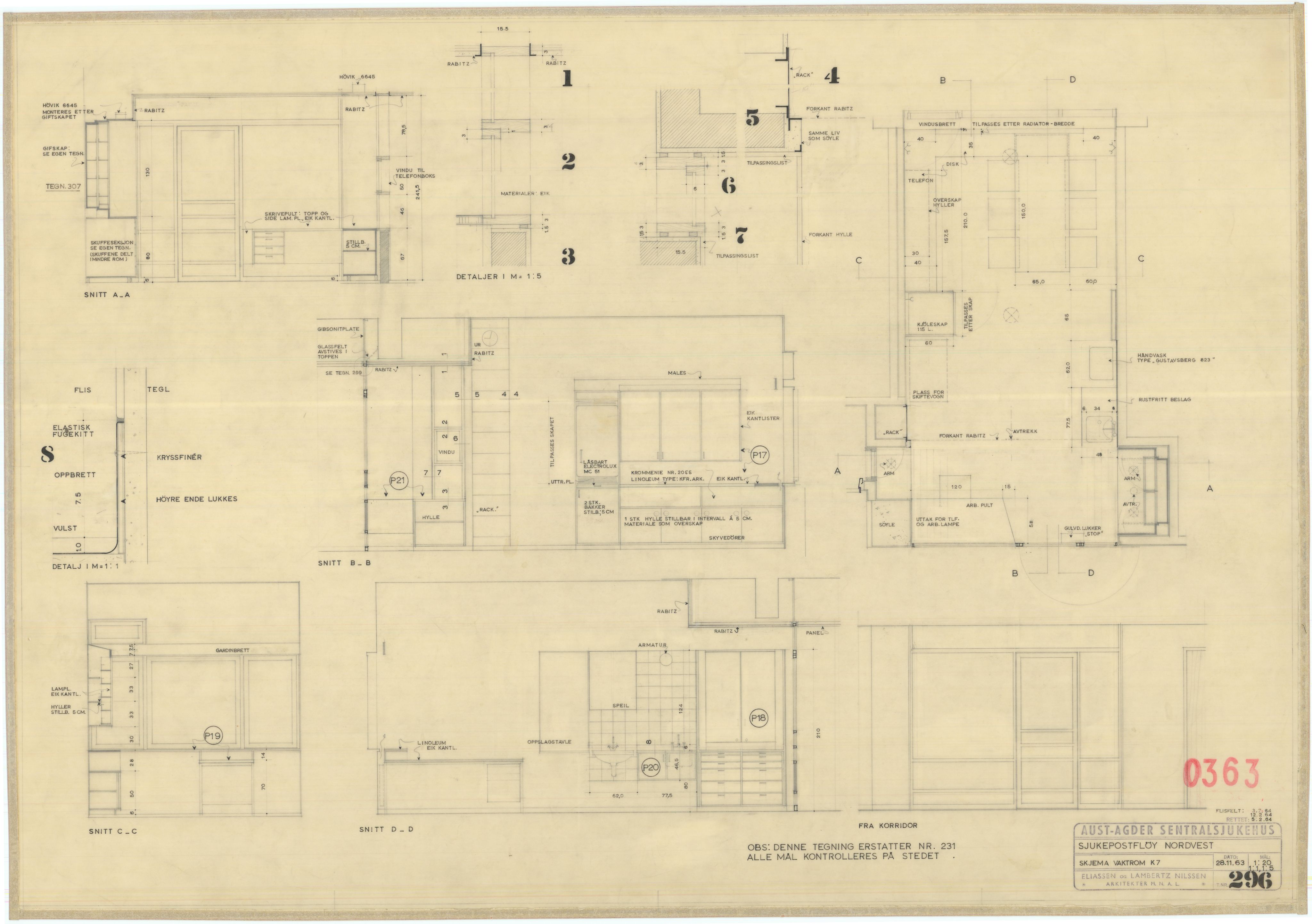 Eliassen og Lambertz-Nilssen Arkitekter, AAKS/PA-2983/T/T01/L0003: Tegningskogger 0363, 1960-1966, p. 12