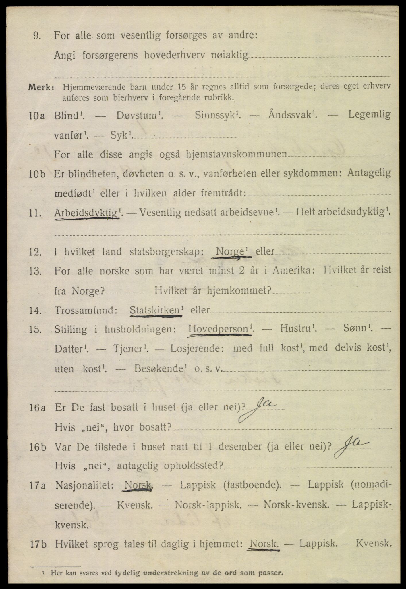 SAT, 1920 census for Gildeskål, 1920, p. 6061