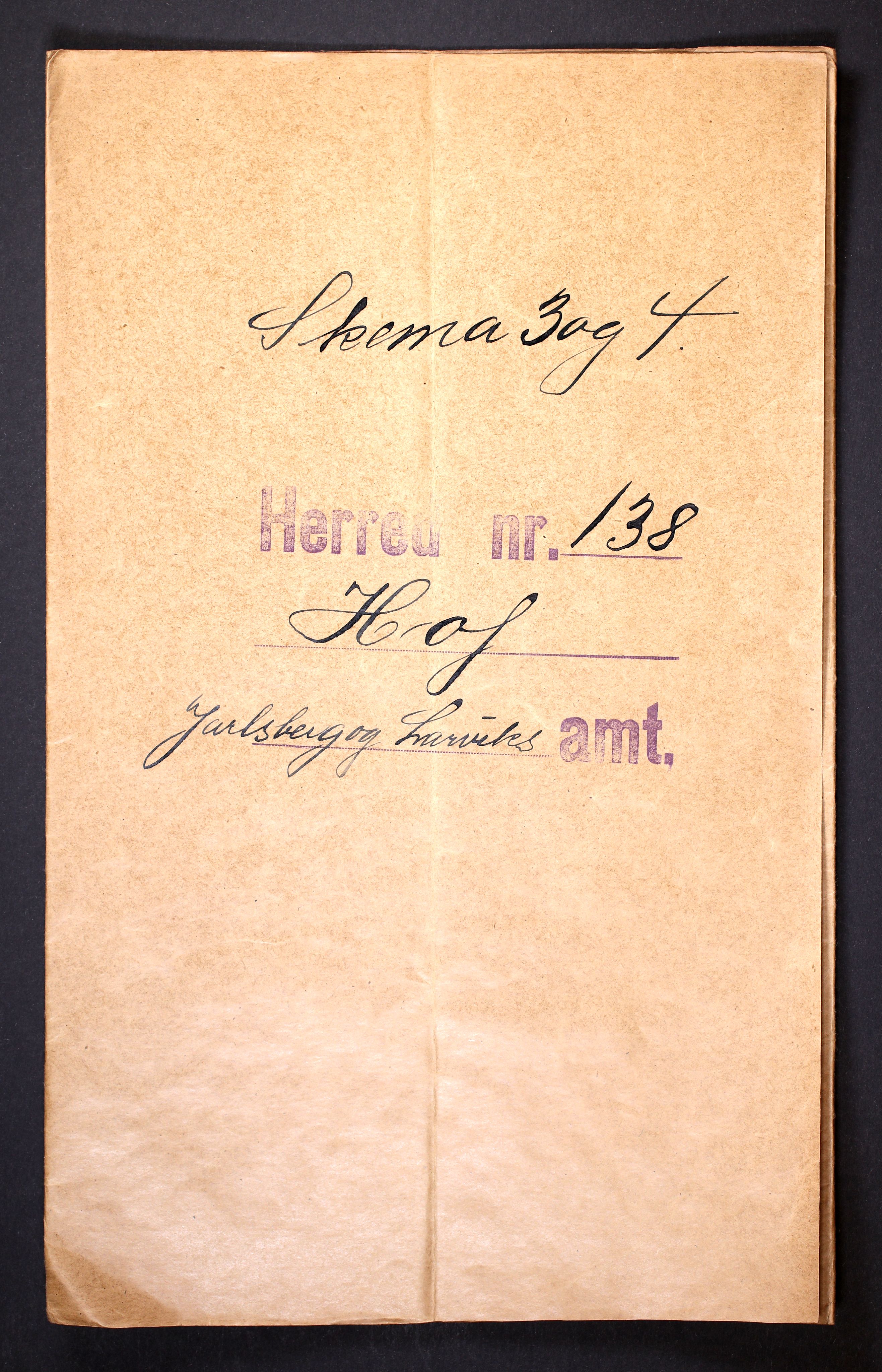 RA, 1910 census for Hof, 1910, p. 1