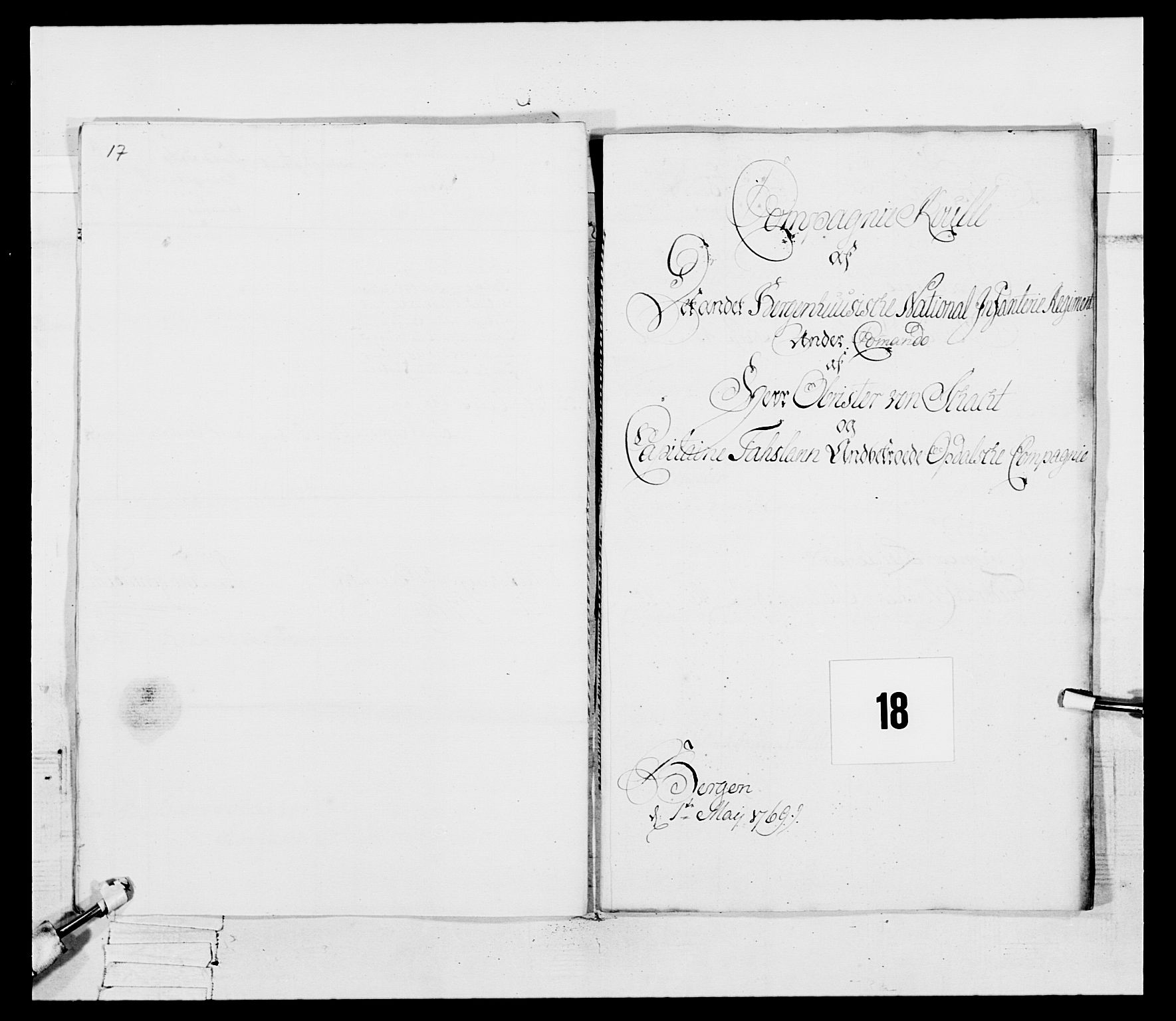 Generalitets- og kommissariatskollegiet, Det kongelige norske kommissariatskollegium, RA/EA-5420/E/Eh/L0092: 2. Bergenhusiske nasjonale infanteriregiment, 1769-1771, p. 214