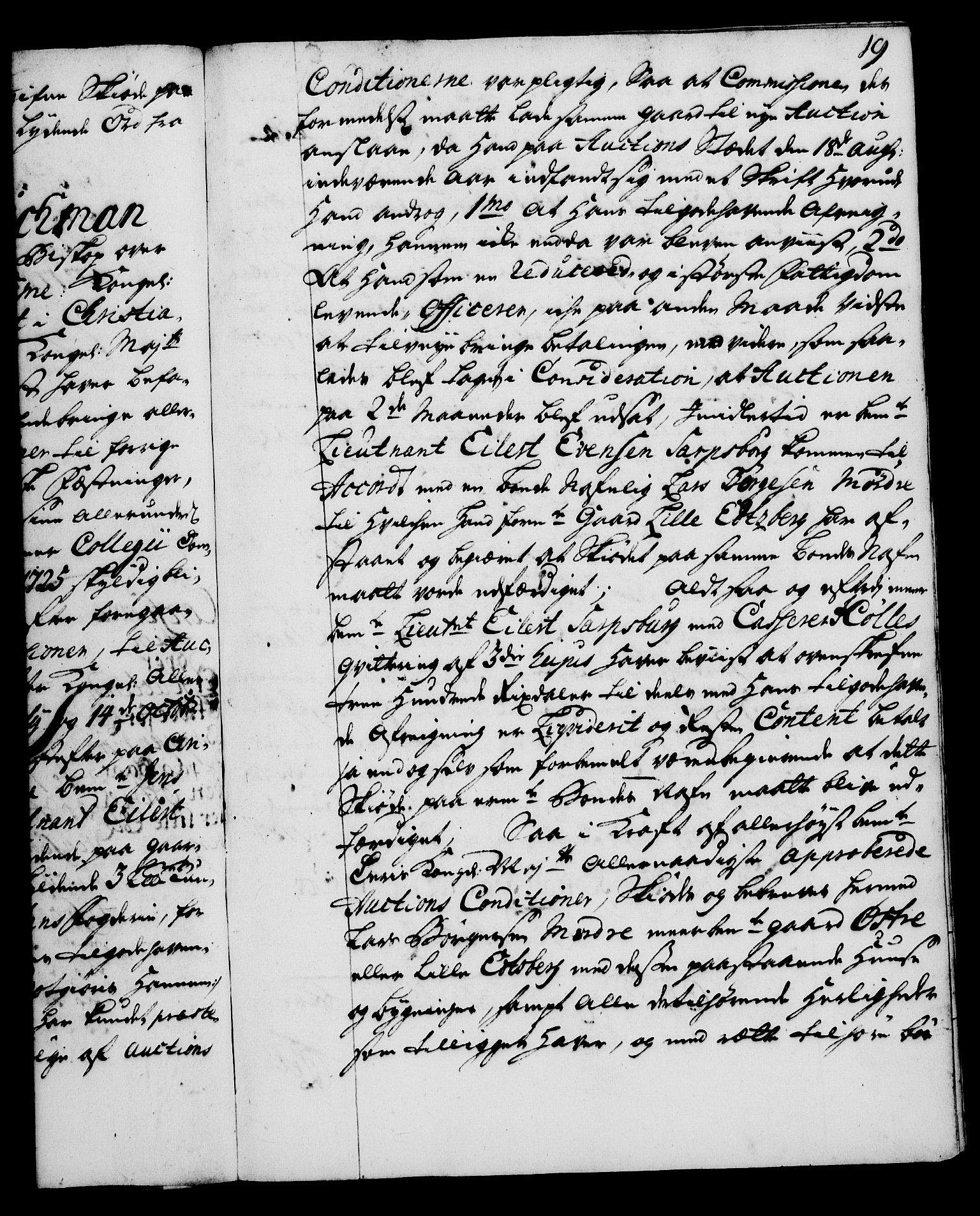 Rentekammeret, Kammerkanselliet, RA/EA-3111/G/Gg/Gga/L0003: Norsk ekspedisjonsprotokoll med register (merket RK 53.3), 1727-1734, p. 19