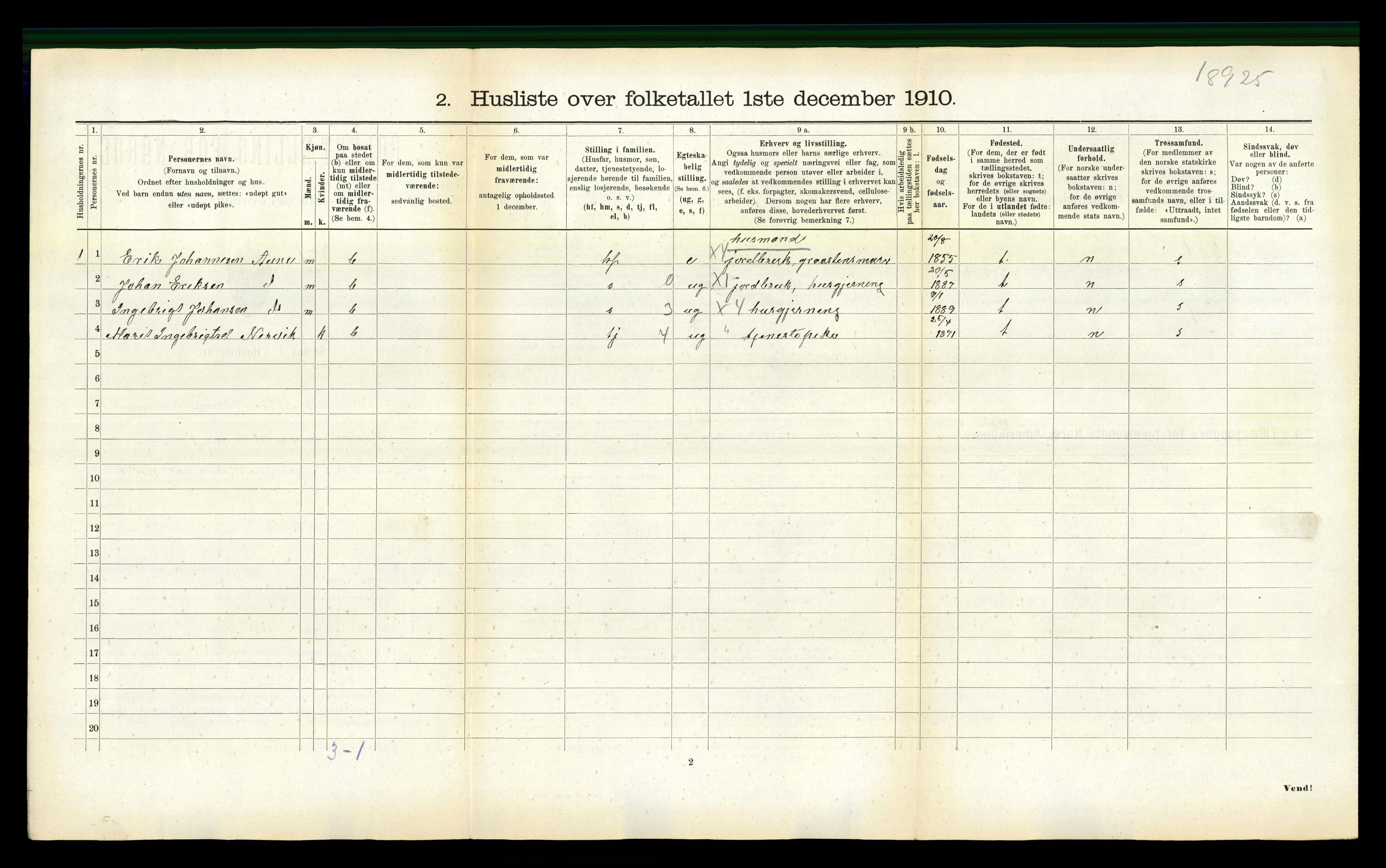 RA, 1910 census for Selbu, 1910, p. 1341