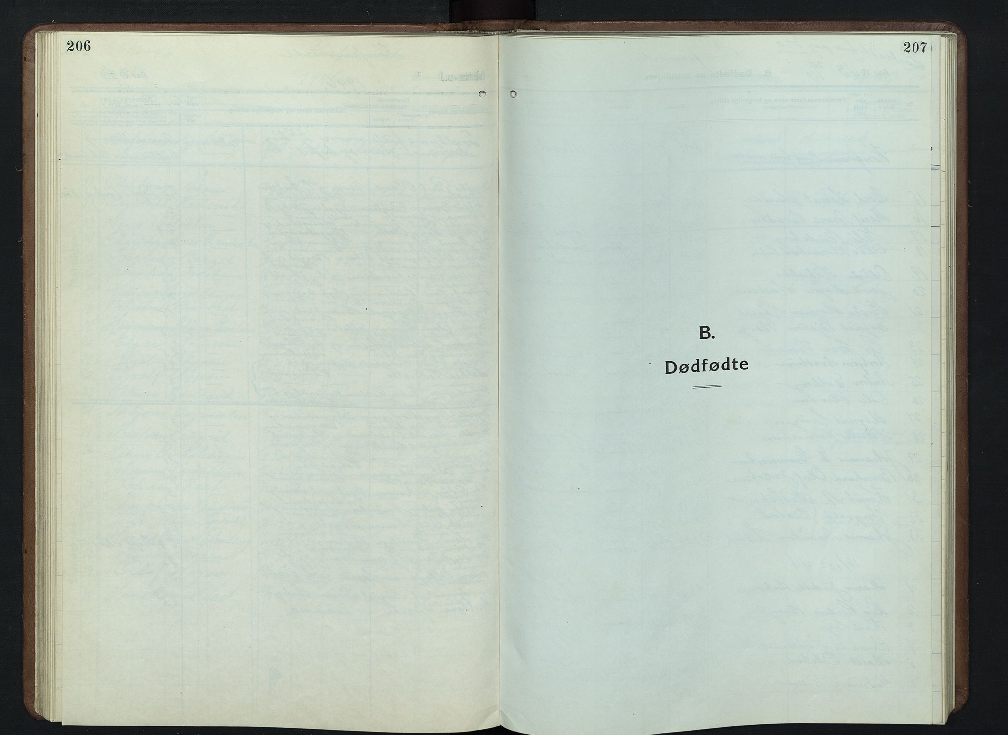 Nord-Fron prestekontor, SAH/PREST-080/H/Ha/Hab/L0007: Parish register (copy) no. 7, 1915-1946, p. 206-207