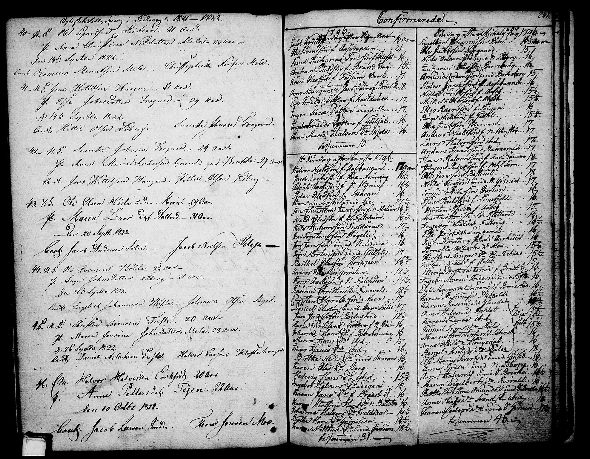 Gjerpen kirkebøker, SAKO/A-265/F/Fa/L0003: Parish register (official) no. I 3, 1796-1814, p. 261