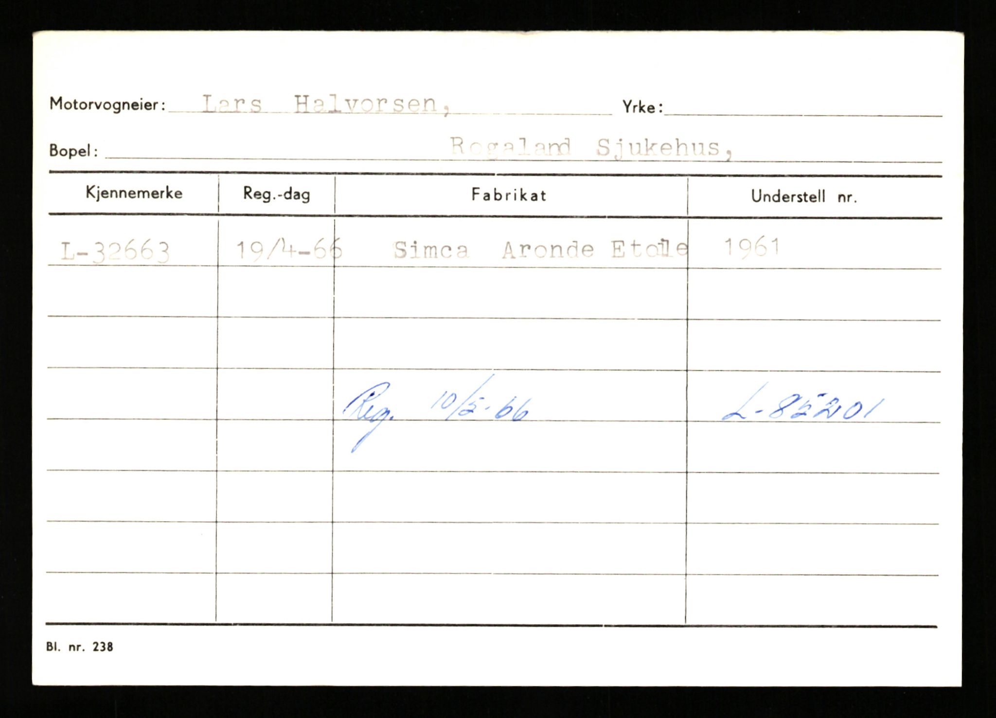 Stavanger trafikkstasjon, SAST/A-101942/0/G/L0005: Registreringsnummer: 23000 - 34245, 1930-1971, p. 3010