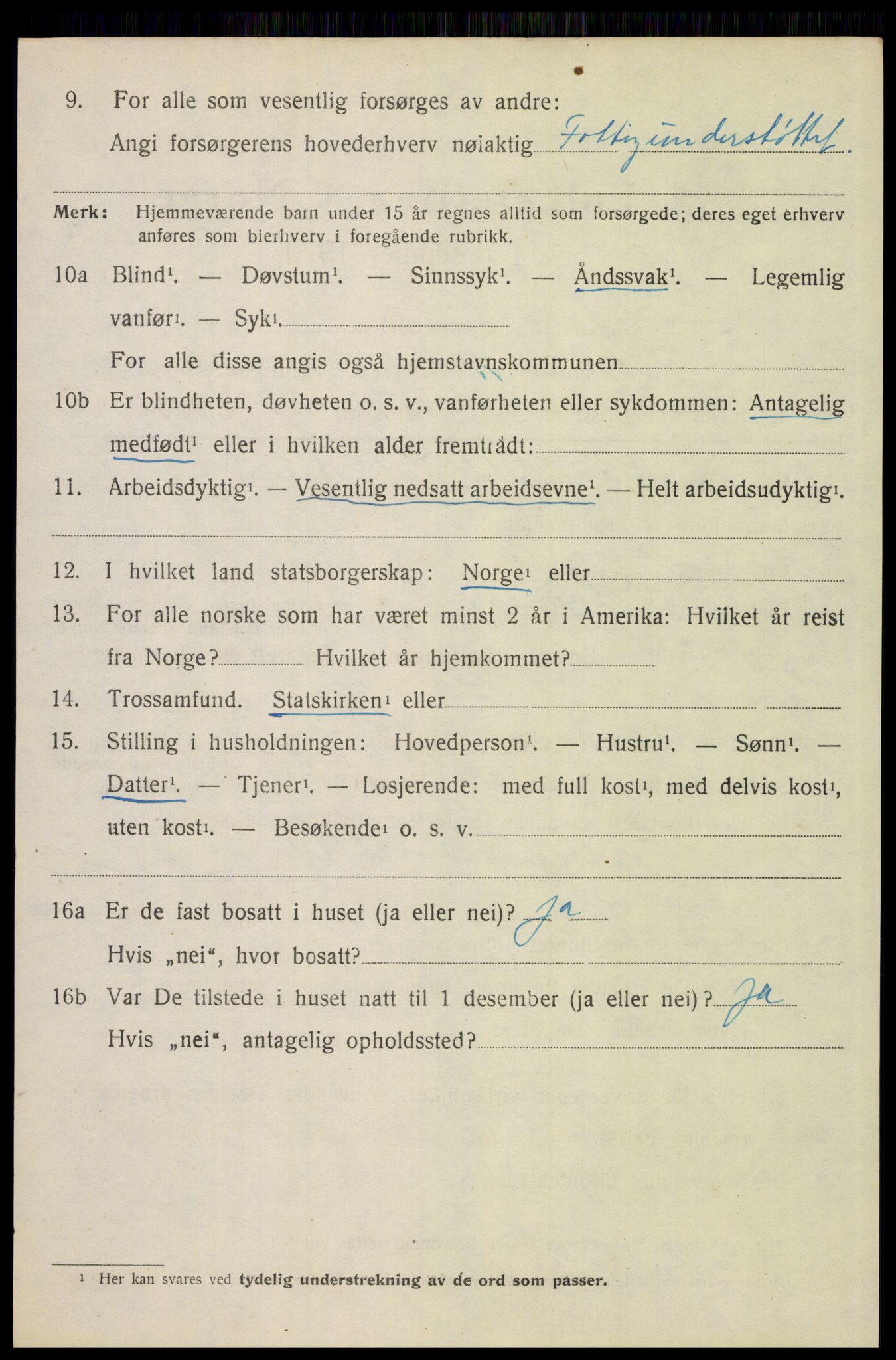 SAH, 1920 census for Elverum, 1920, p. 21229