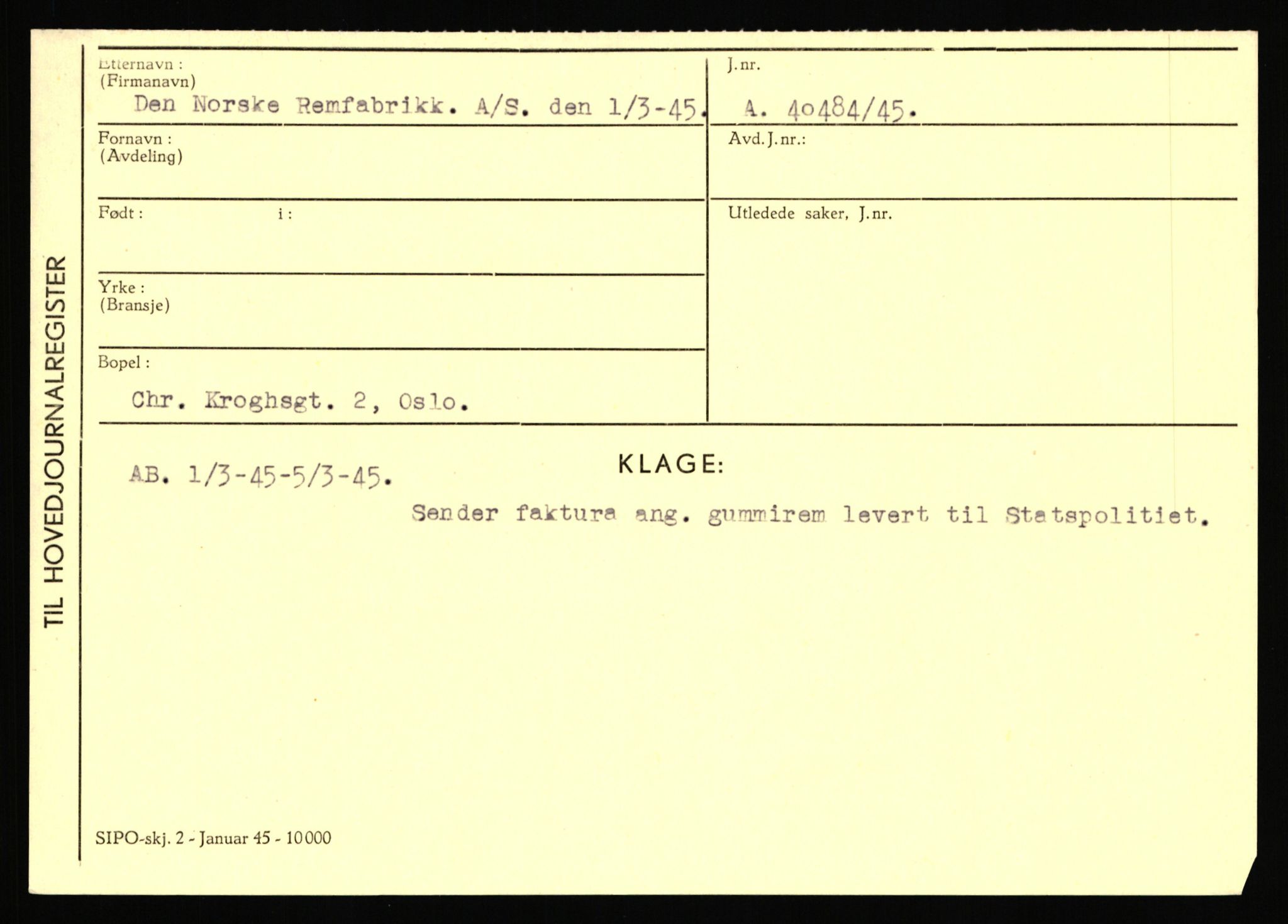 Statspolitiet - Hovedkontoret / Osloavdelingen, AV/RA-S-1329/C/Ca/L0003: Brechan - Eichinger	, 1943-1945, p. 3336