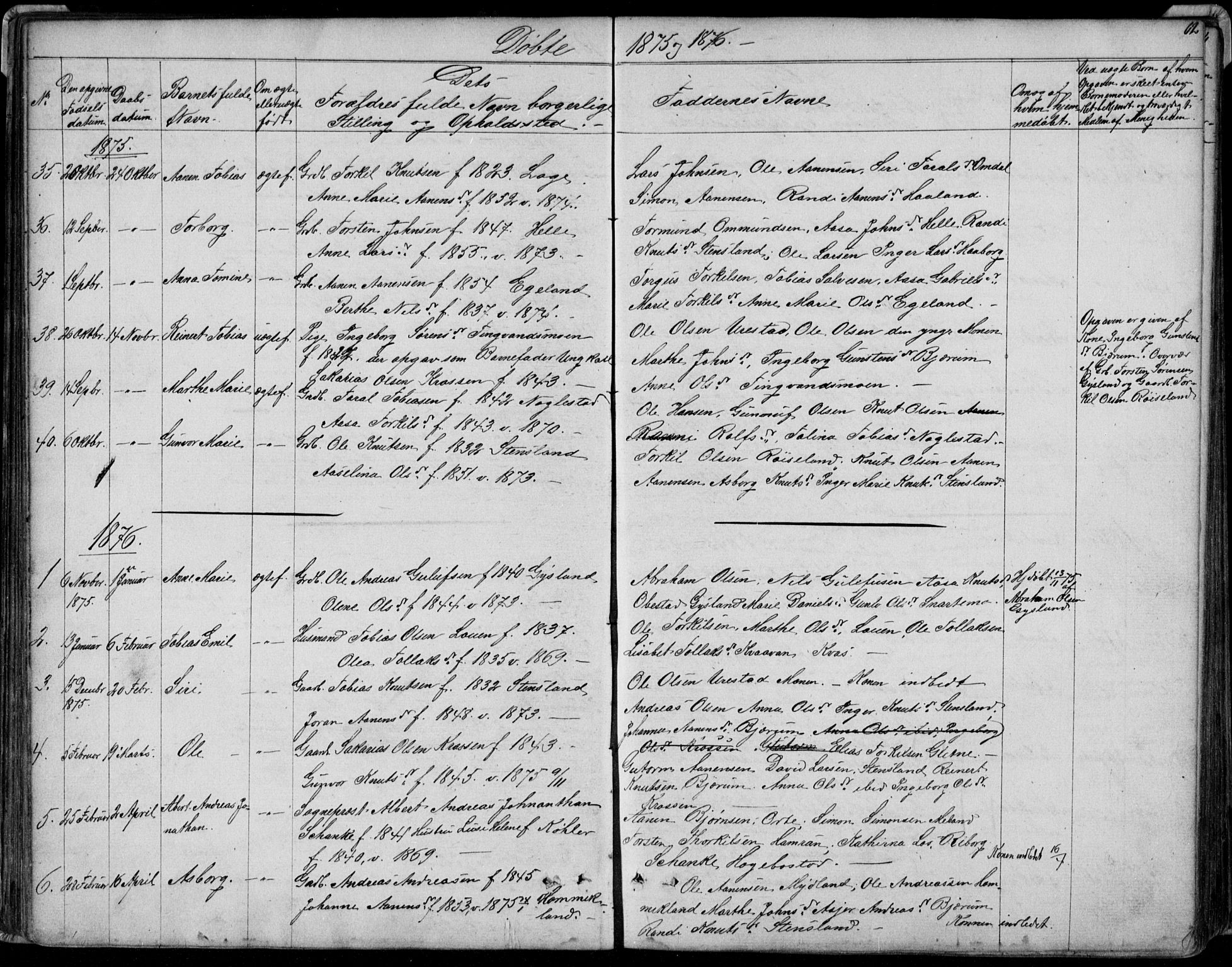 Hægebostad sokneprestkontor, SAK/1111-0024/F/Fb/Fba/L0002: Parish register (copy) no. B 2, 1851-1882, p. 62