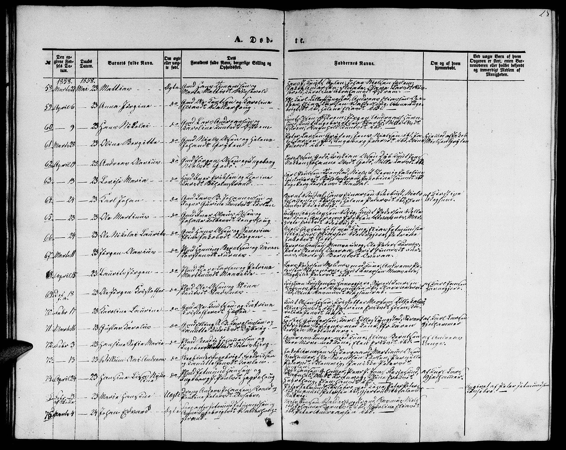 Ministerialprotokoller, klokkerbøker og fødselsregistre - Møre og Romsdal, AV/SAT-A-1454/528/L0427: Parish register (copy) no. 528C08, 1855-1864, p. 28