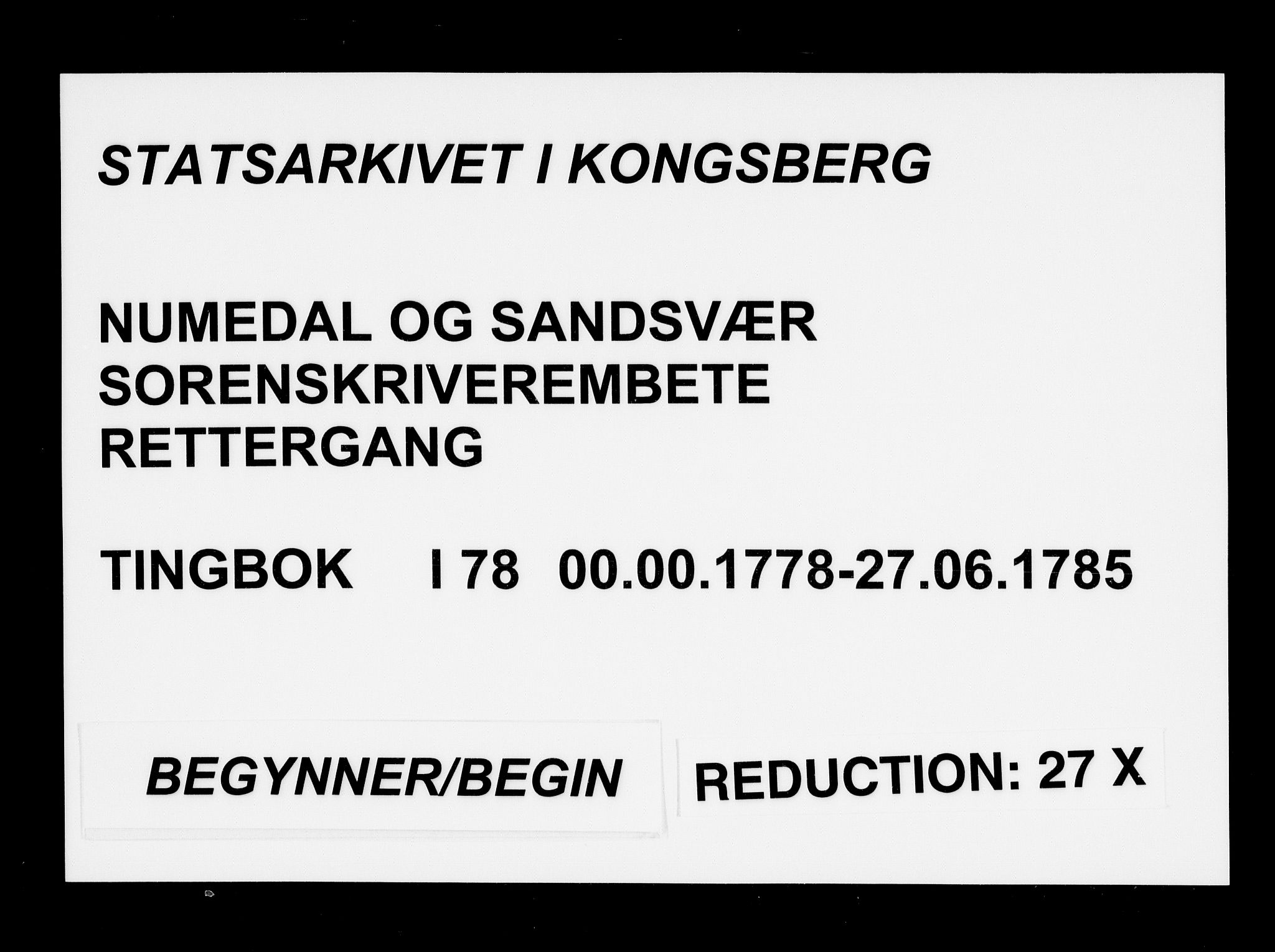 Numedal og Sandsvær sorenskriveri, SAKO/A-128/F/Fa/Faa/L0078: Tingbøker, 1778-1785