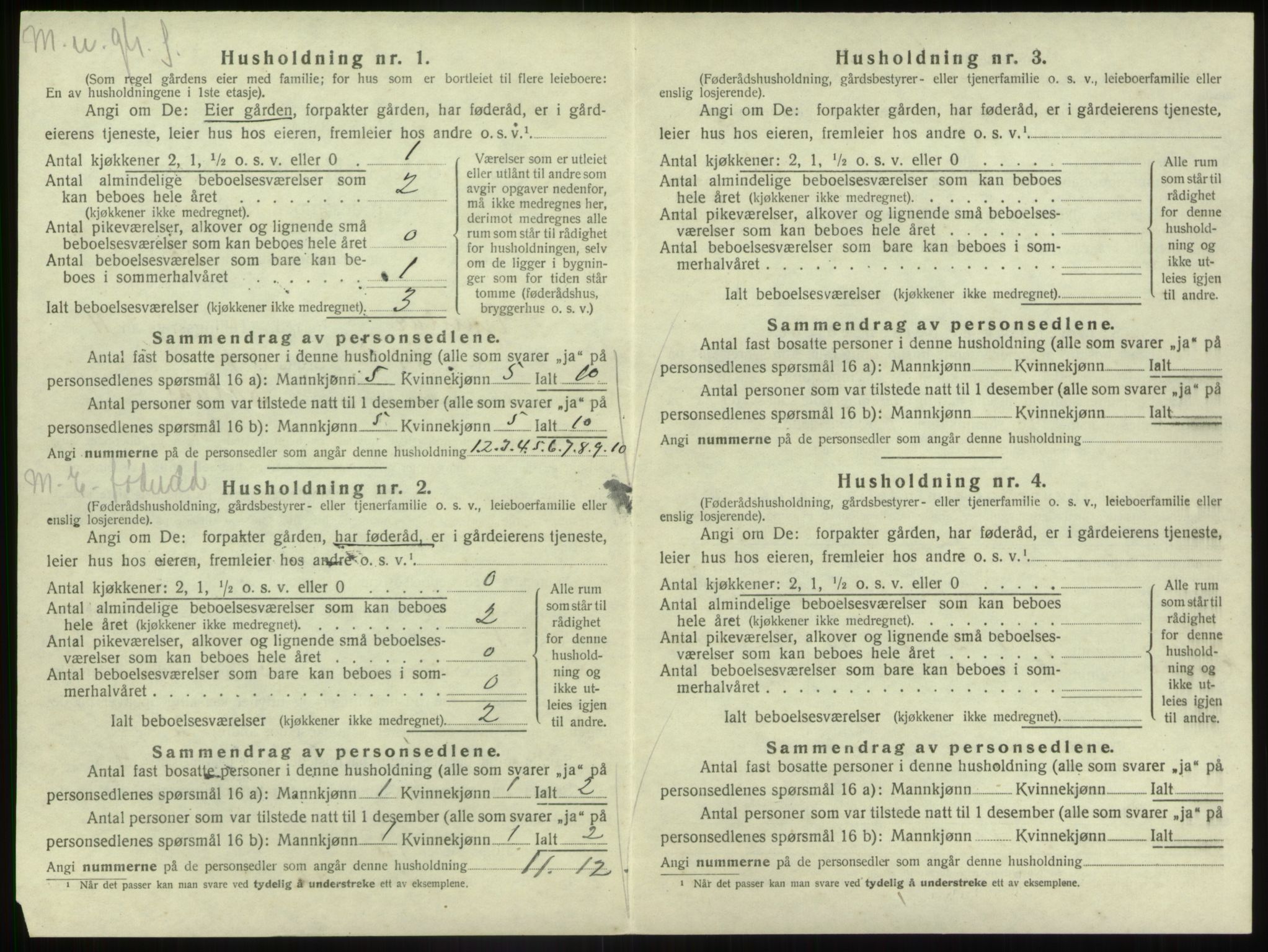 SAB, 1920 census for Gaular, 1920, p. 887