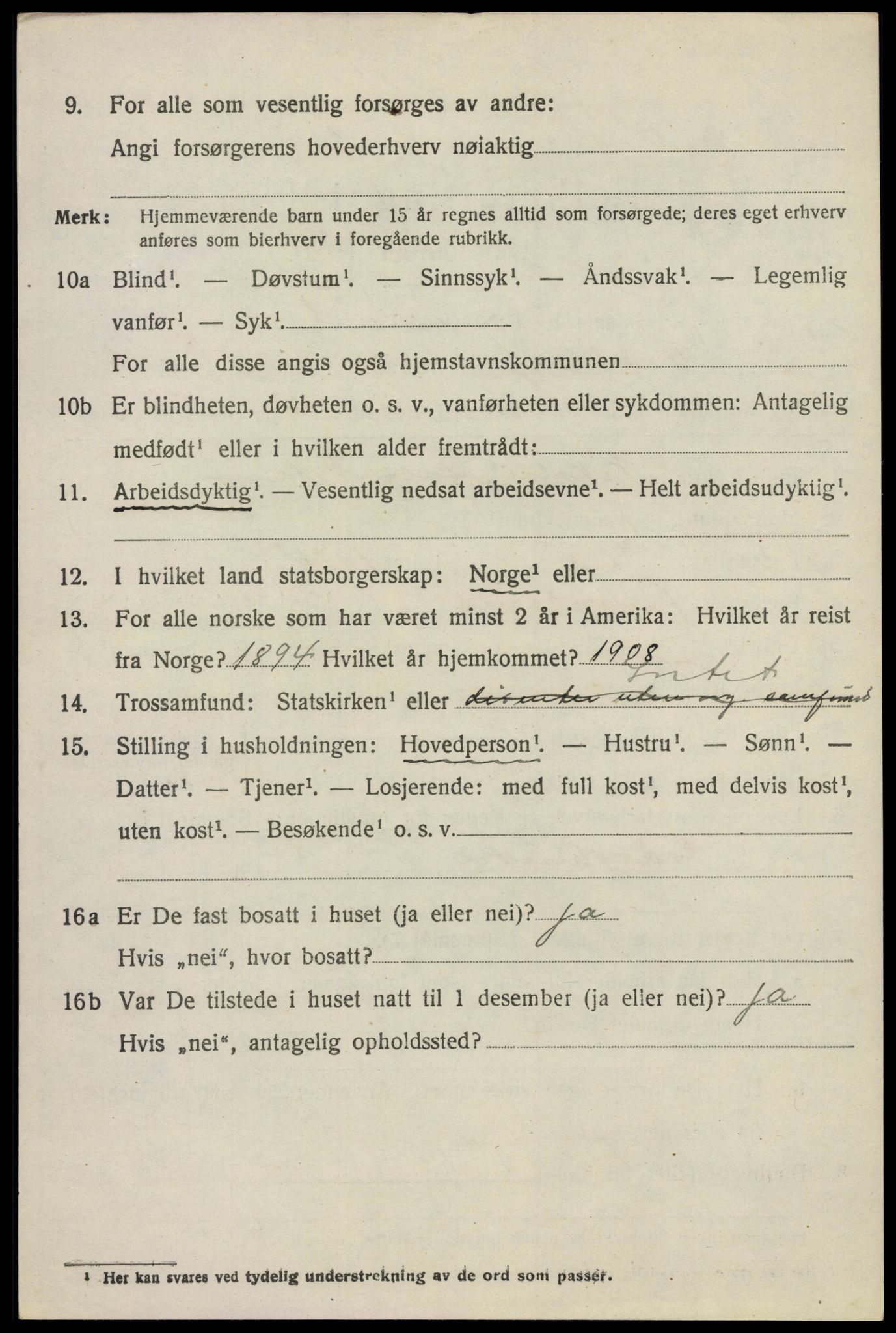 SAO, 1920 census for Vestby, 1920, p. 4476